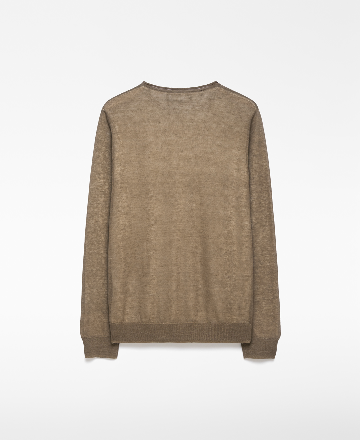 Linen blend double-layer sweater man image number 5