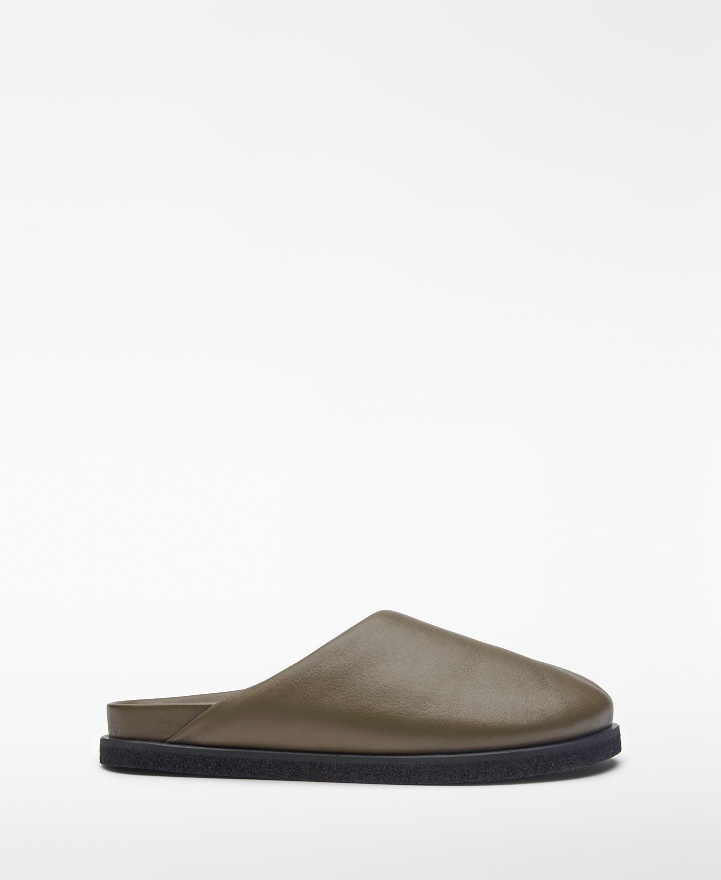 Padded responsible leather clog woman image number 0