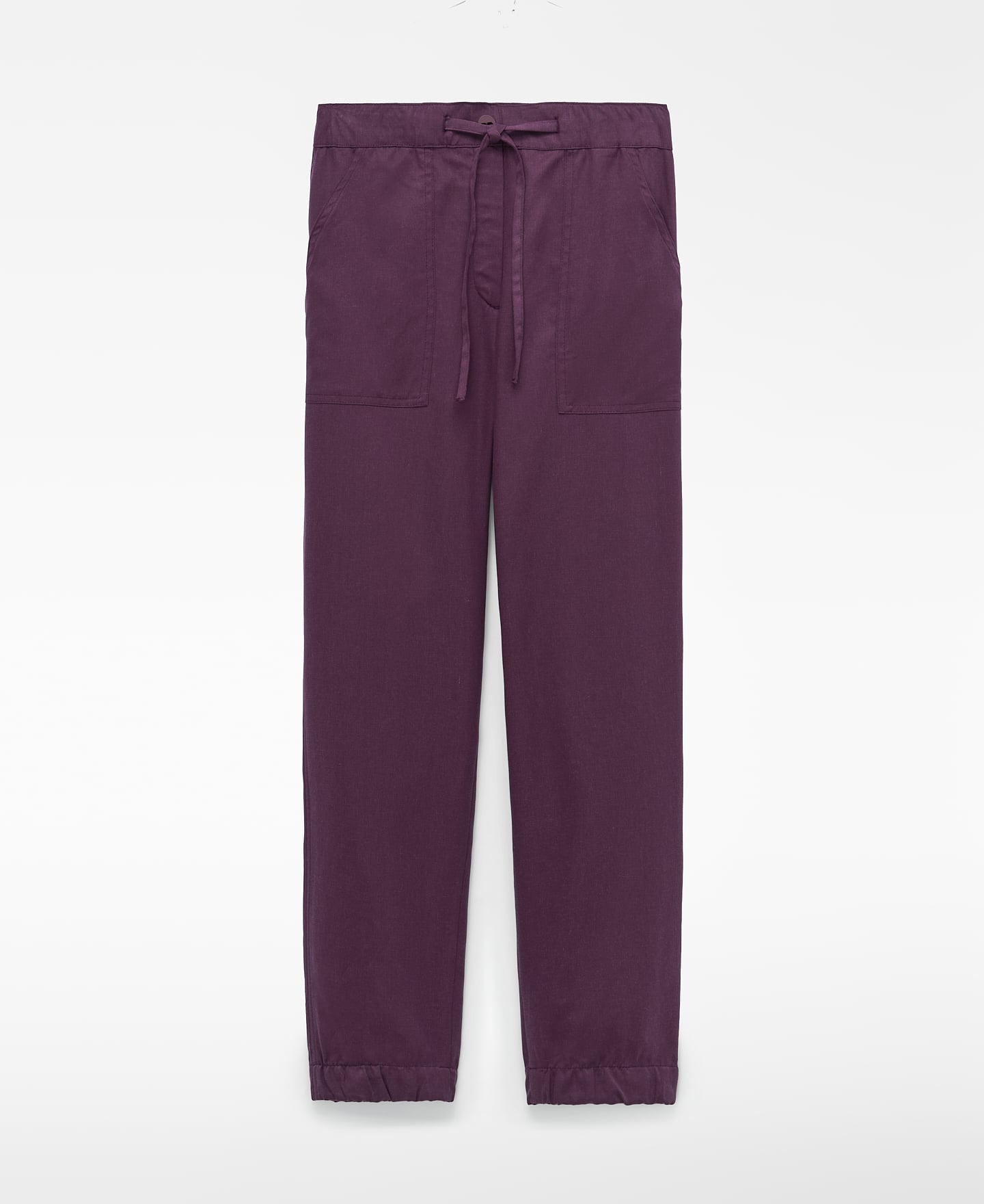 Lyocell and linen jogger trousers image number 0