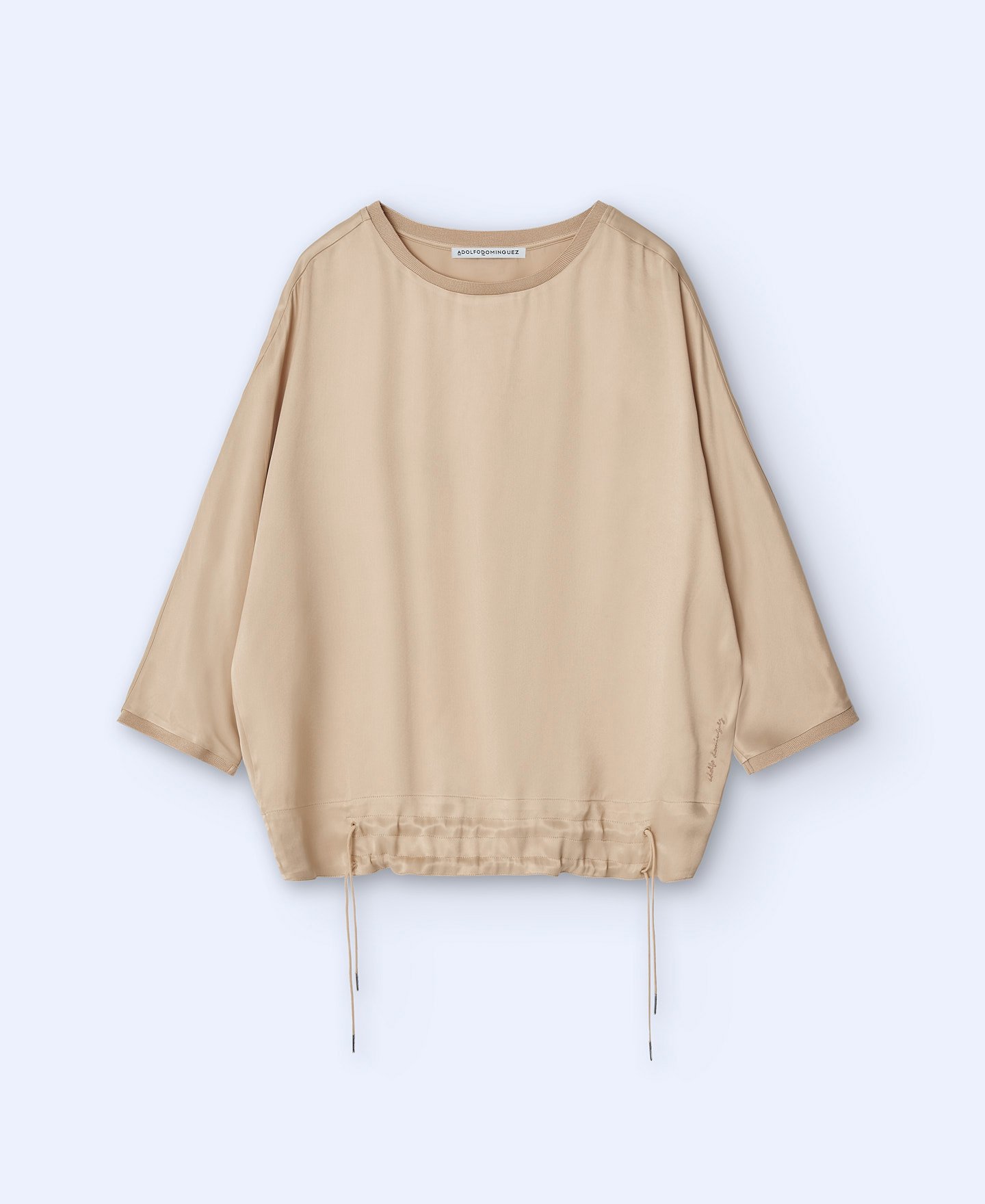 Drawstring fluid shirt image number 4
