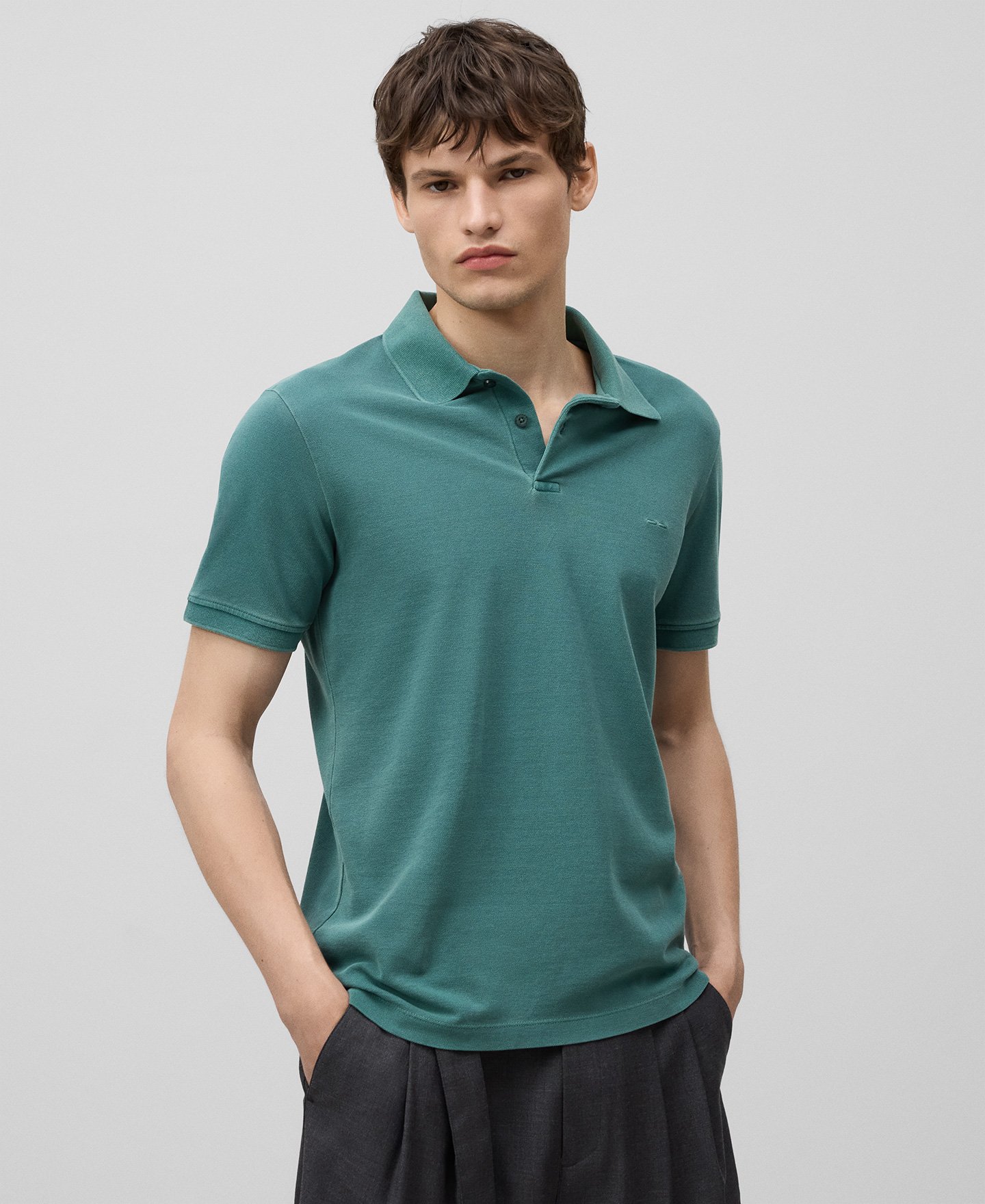 Polo regular fit piqué algodón hombre image number 0