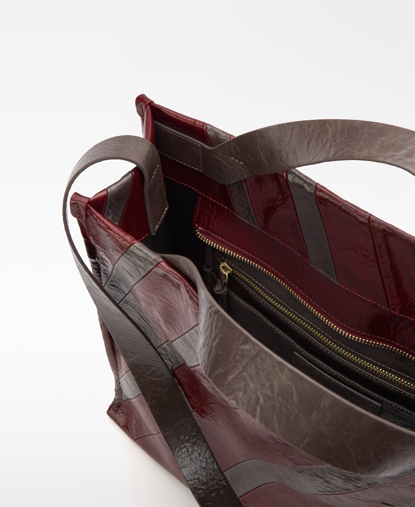 Maxi bolso shopper Ori&oacute;n patchwork piel image number 3