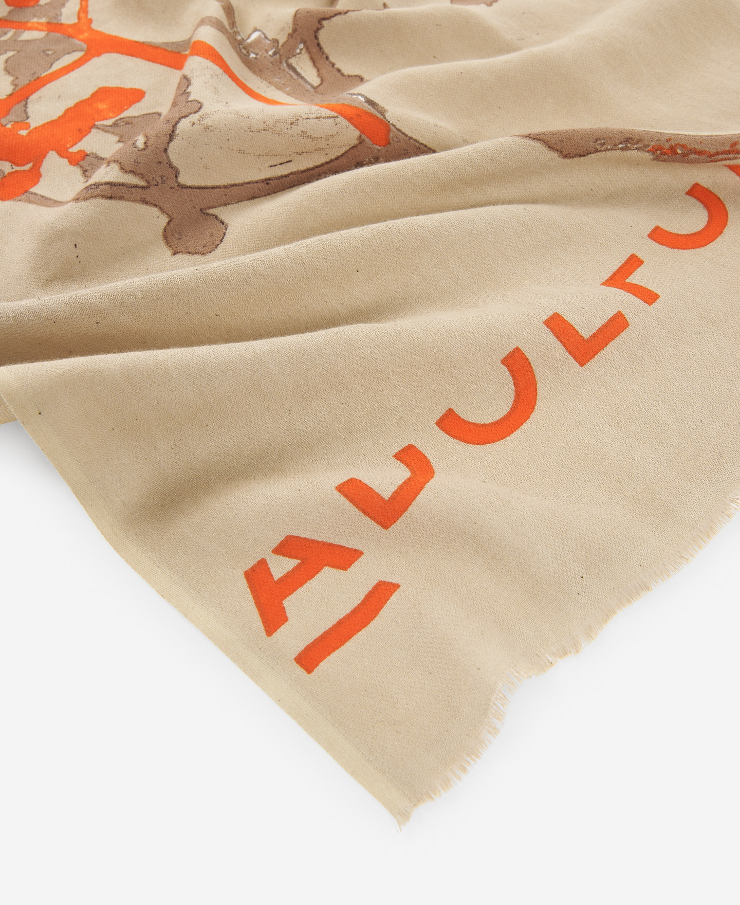 Natural motif printed shawl image number 2