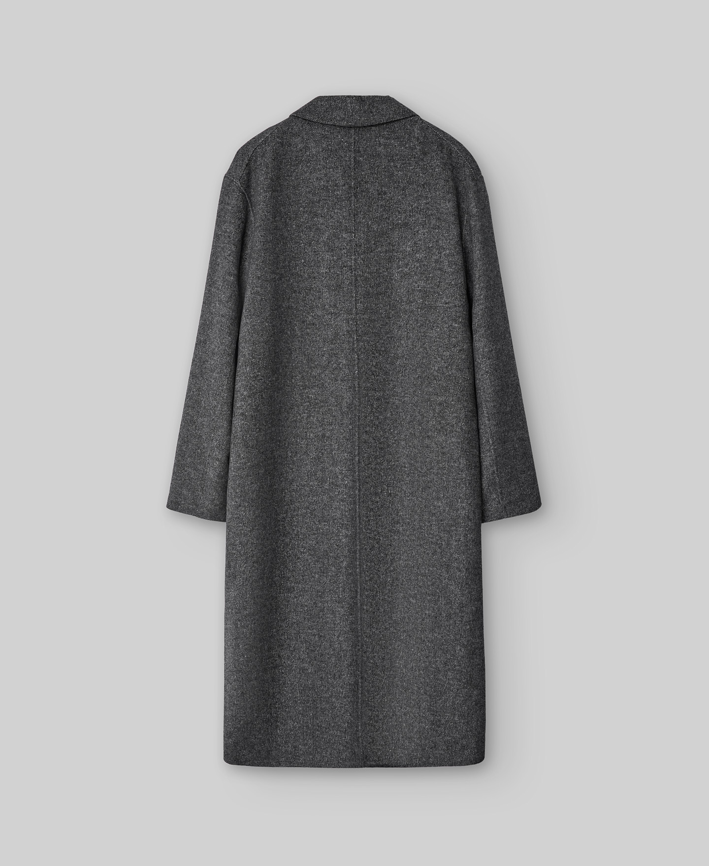 Merino wool blend grey coat man image number 7