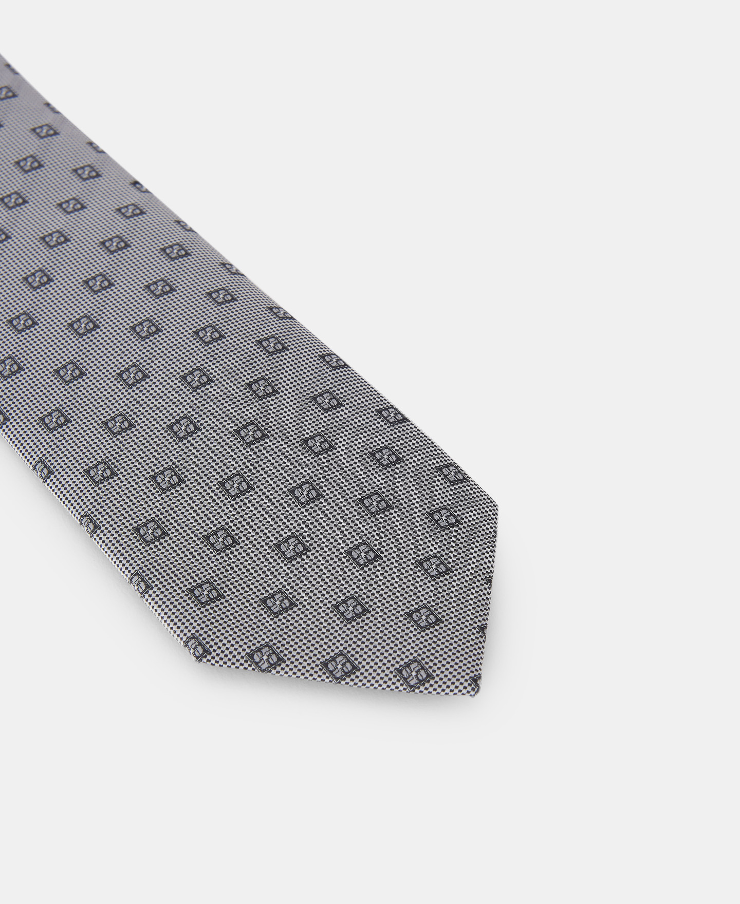 Corbata gris en cupro y algodón image number 1