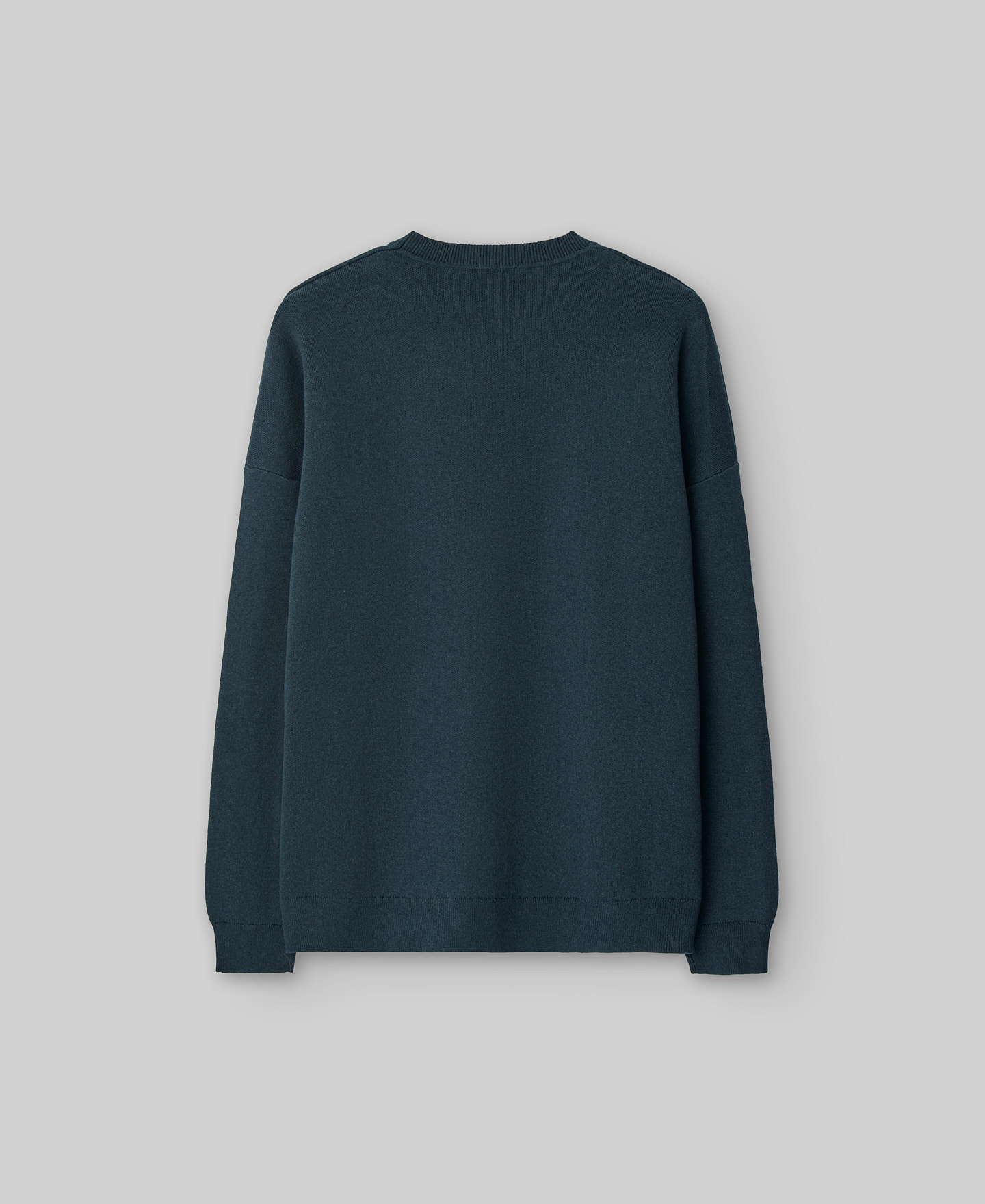 Navy blue cotton sweater man image number 5