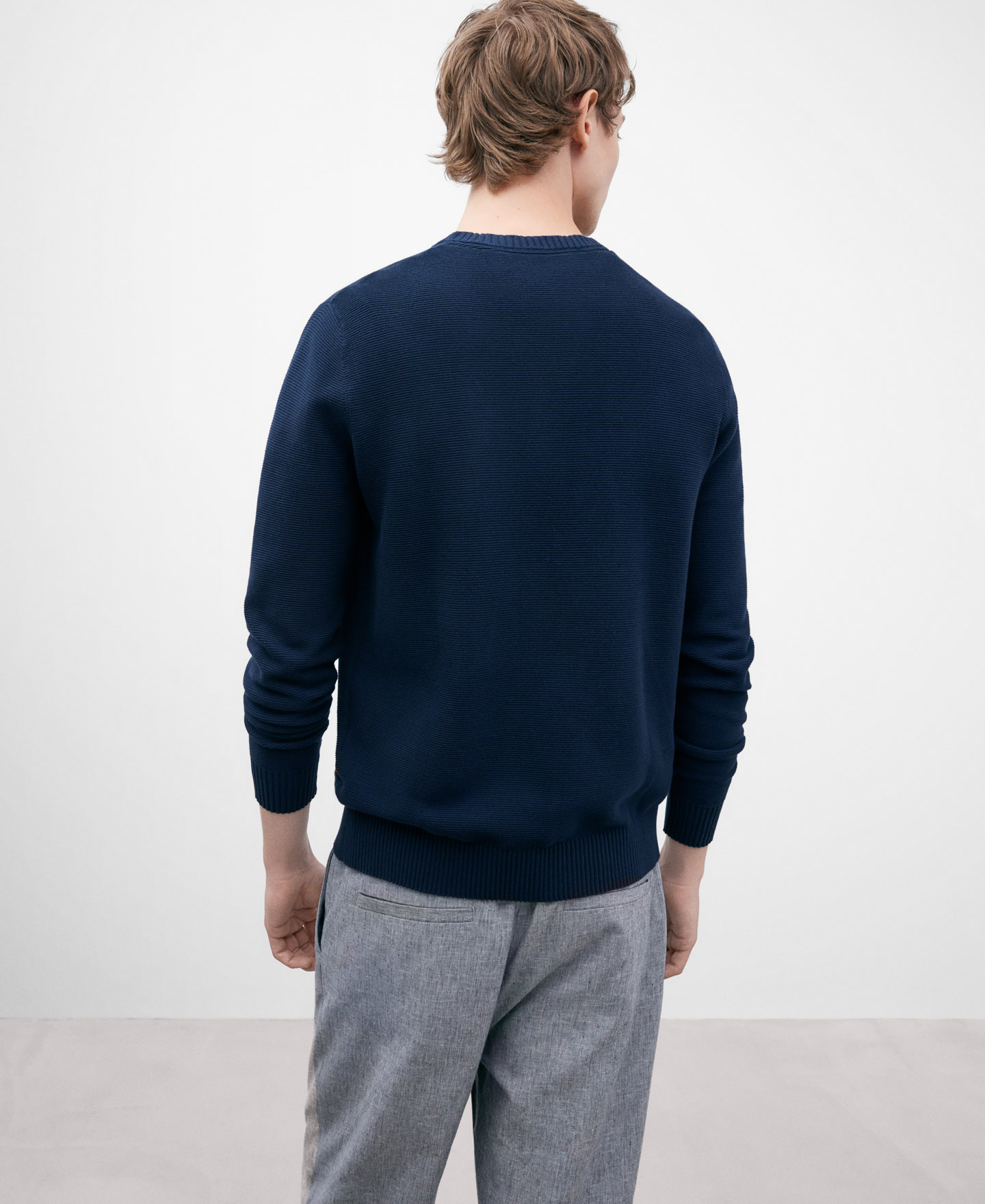 Navy knitted sweater image number 2