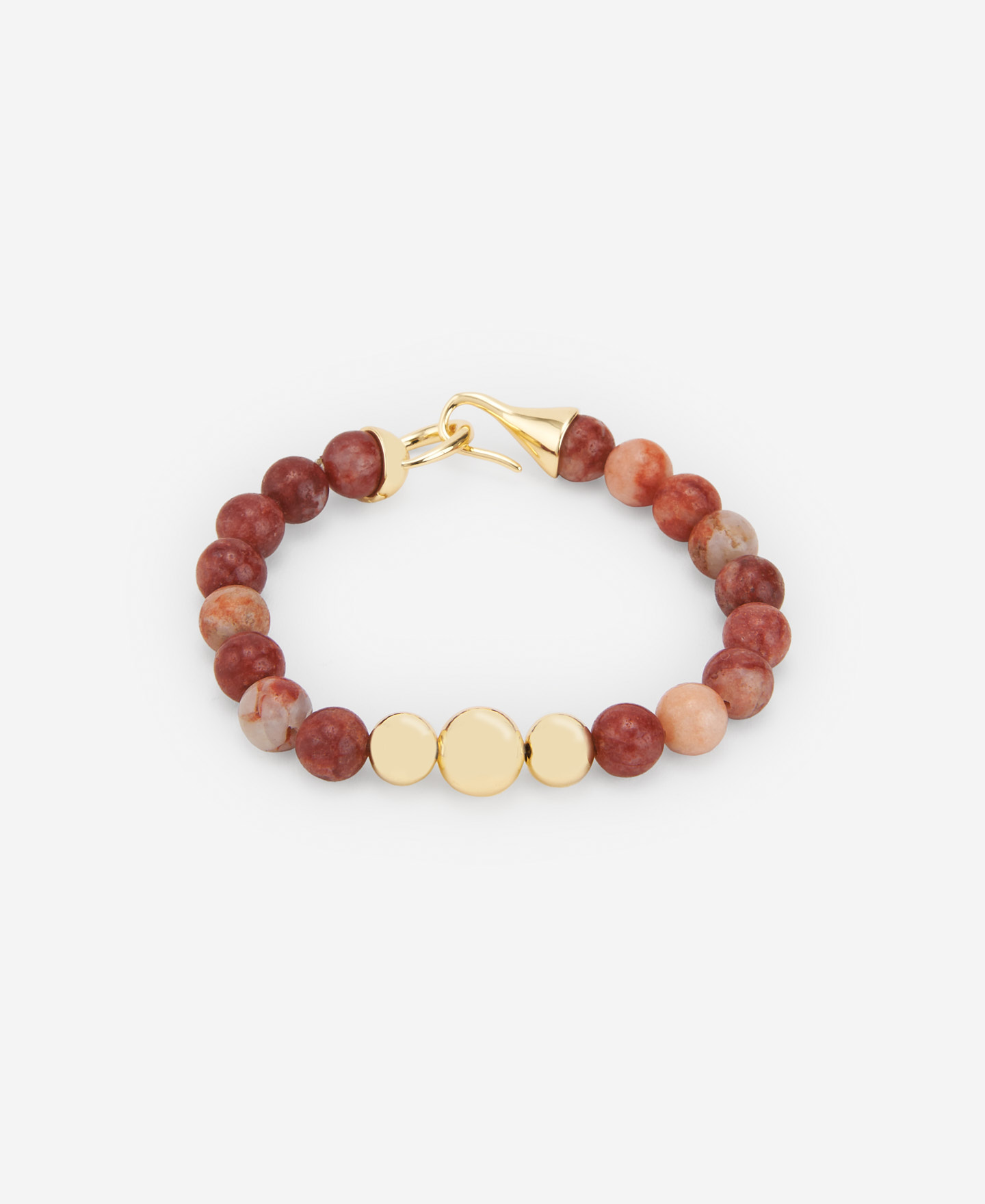 Stone and brass beads bracelet image number 0