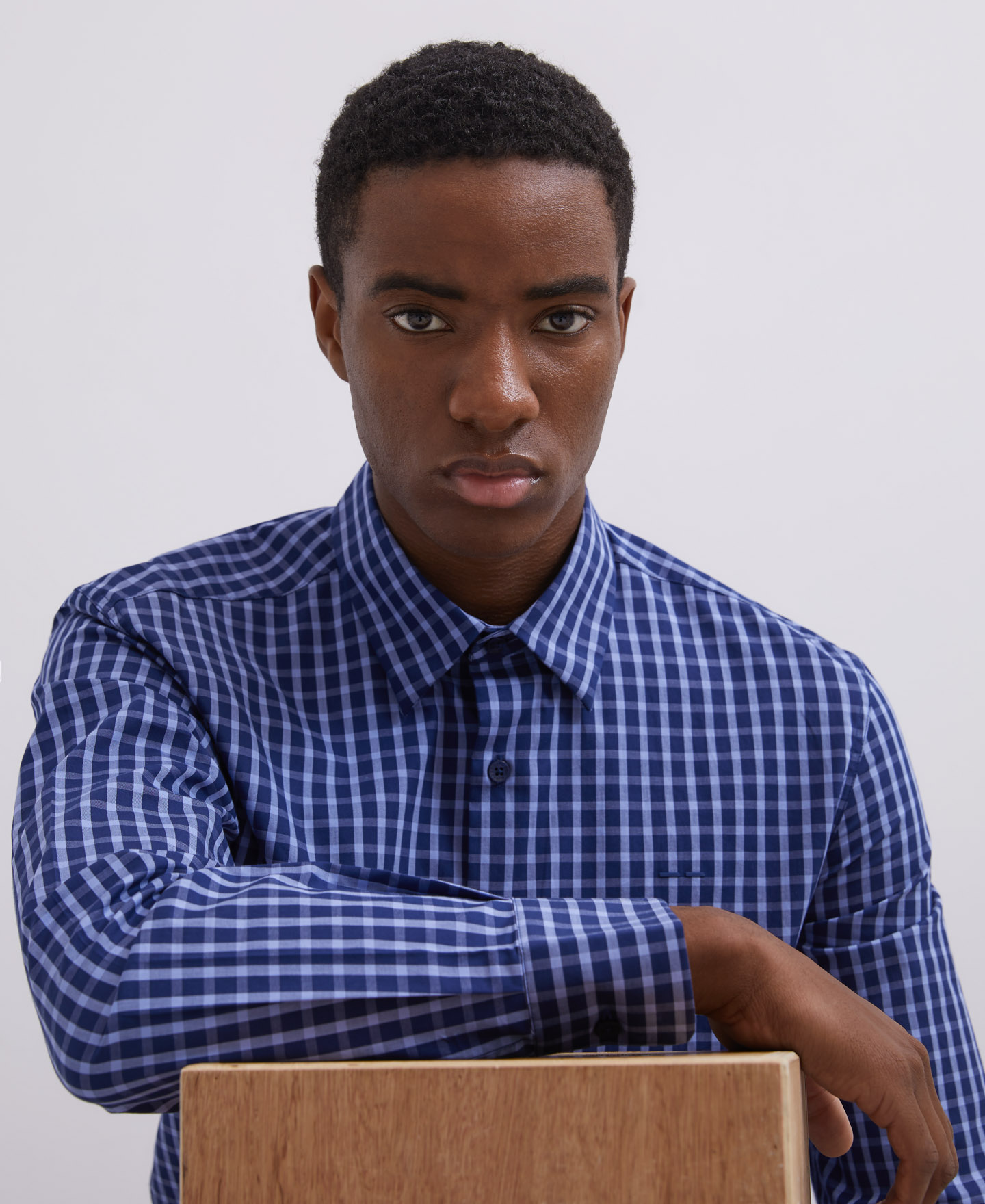 Checked cotton shirt image number 2