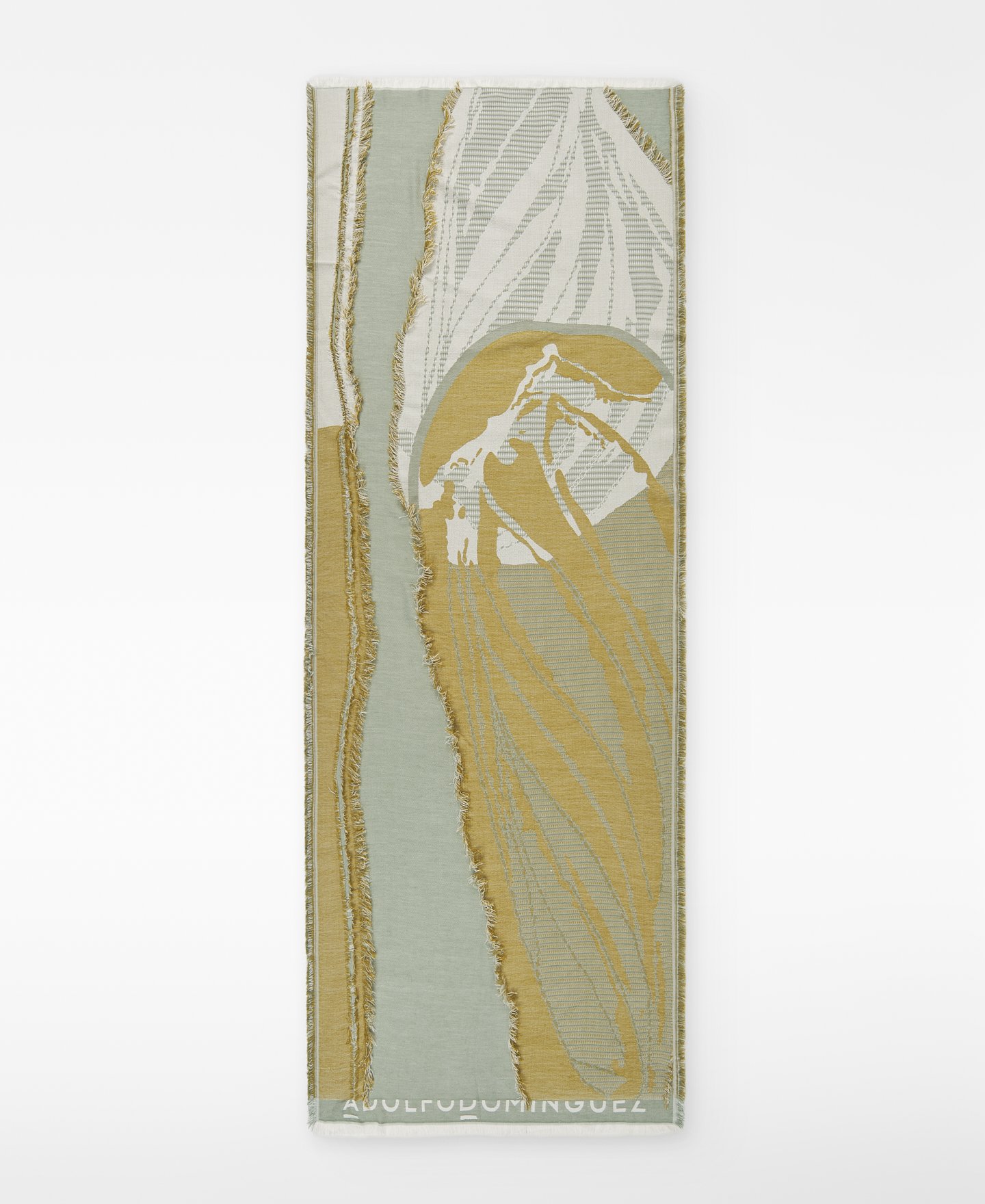 Printed jacquard shawl woman image number 0