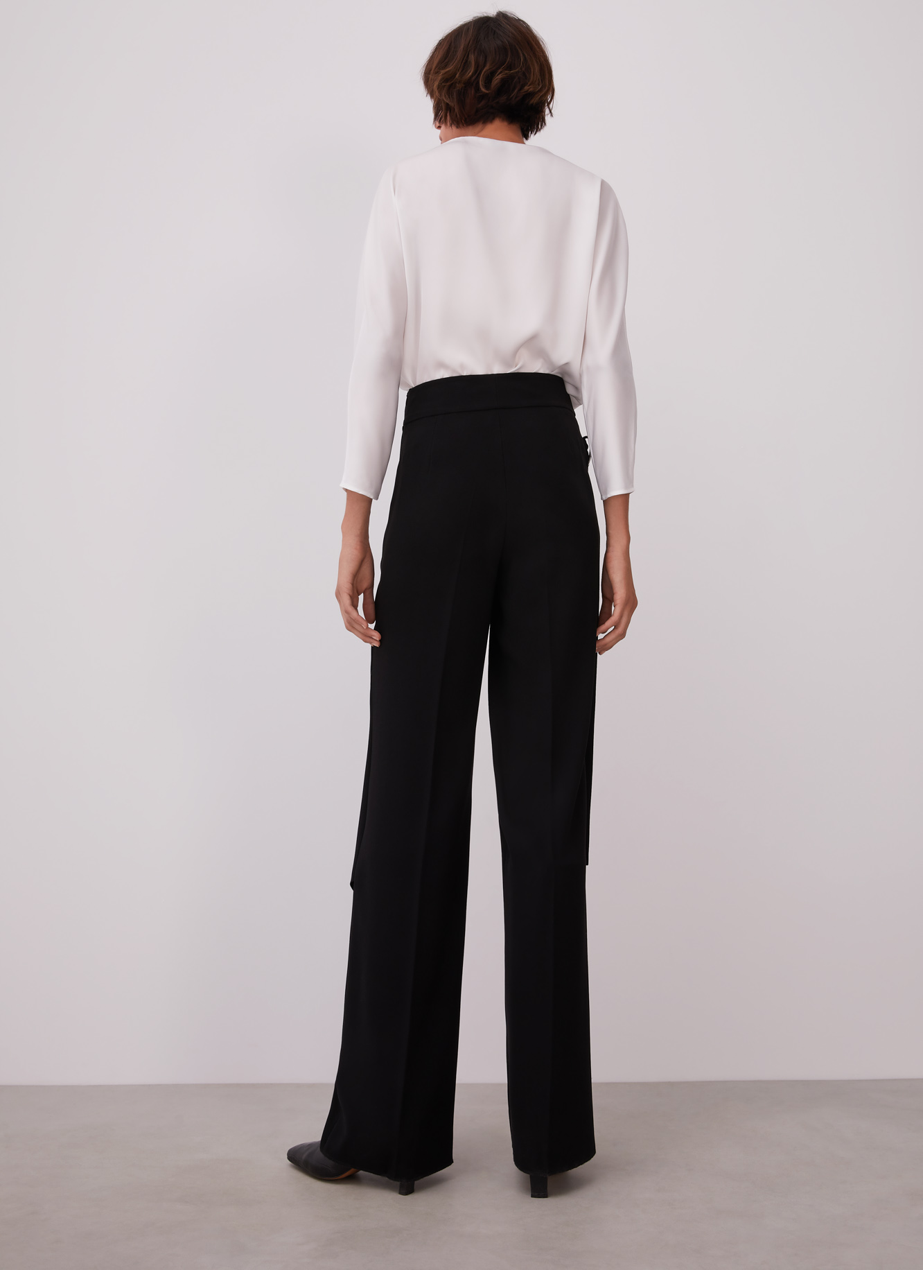 Straight leg trousers with overlayer image number 1