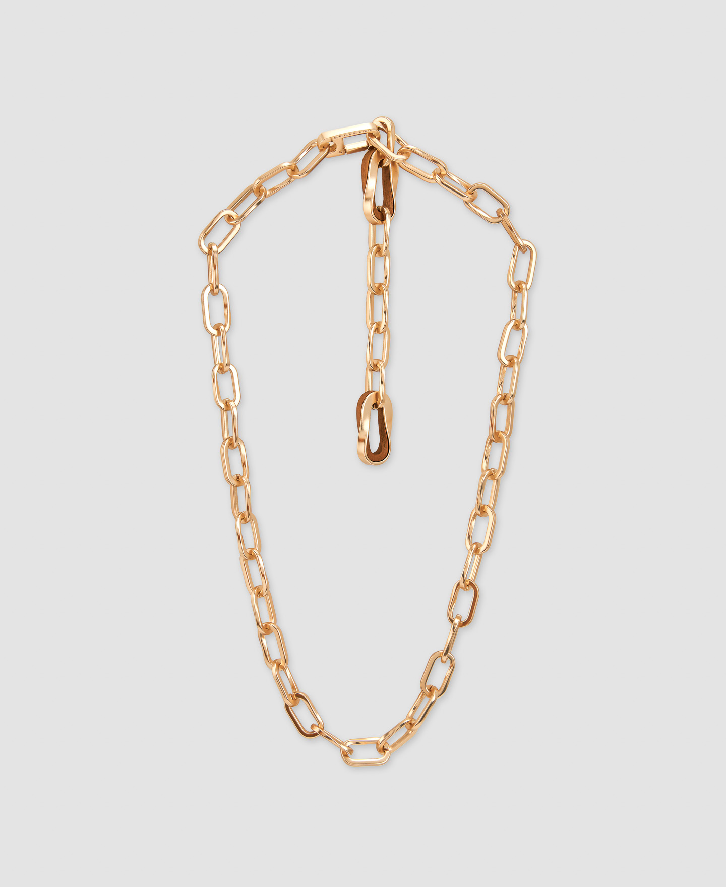 Responsible wood maxi link necklace image number 0