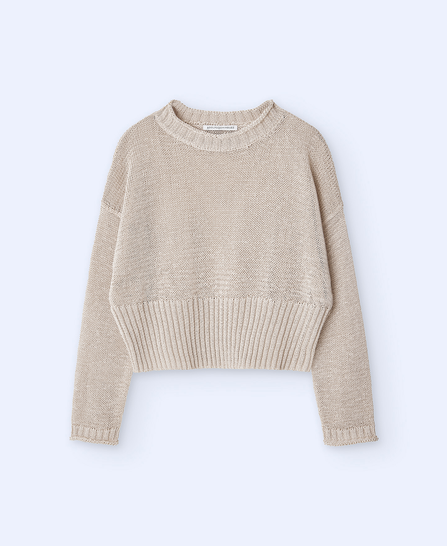 Knitted crop sweater image number 4