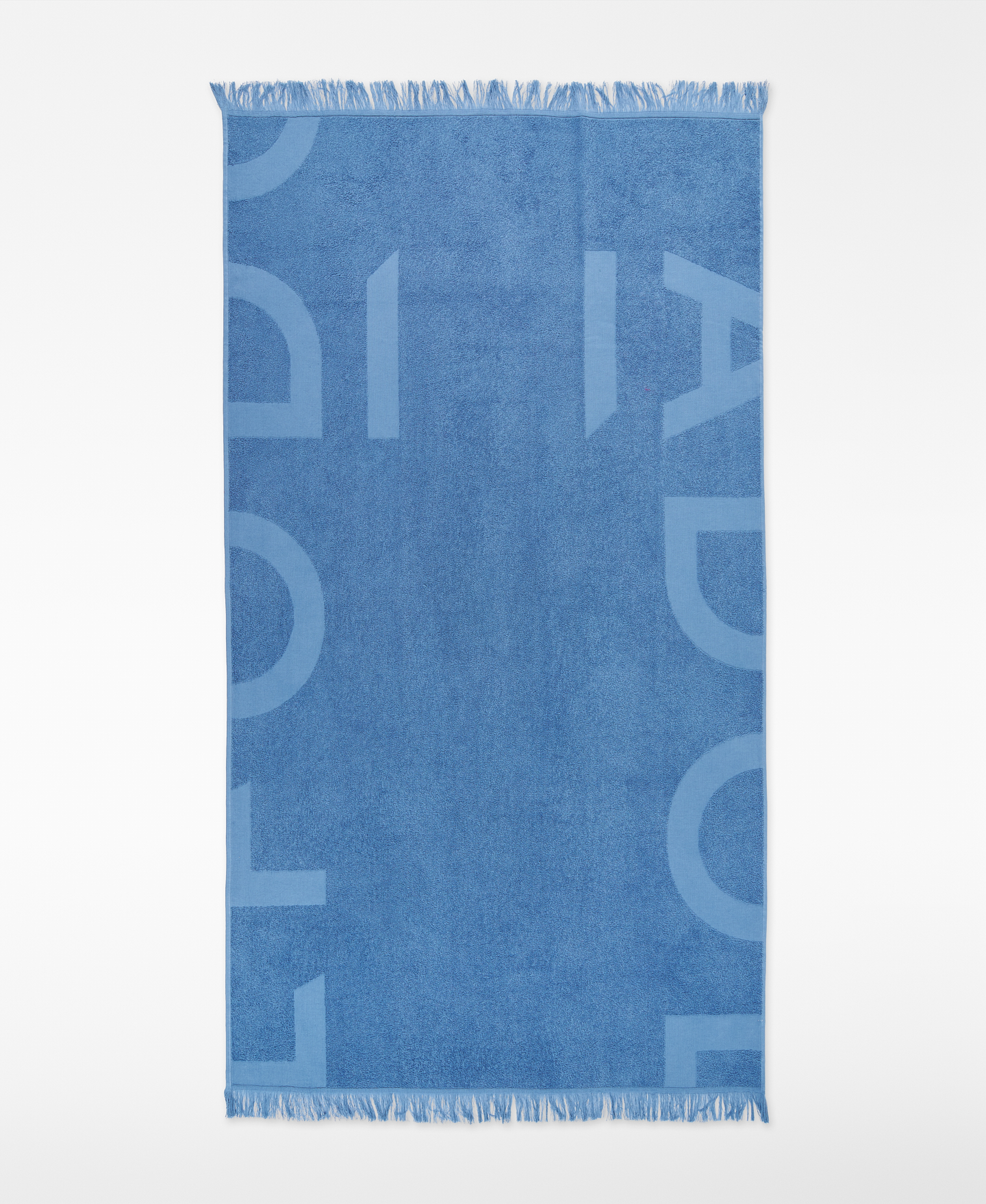 Jacquard maxi logo beach towel image number 0