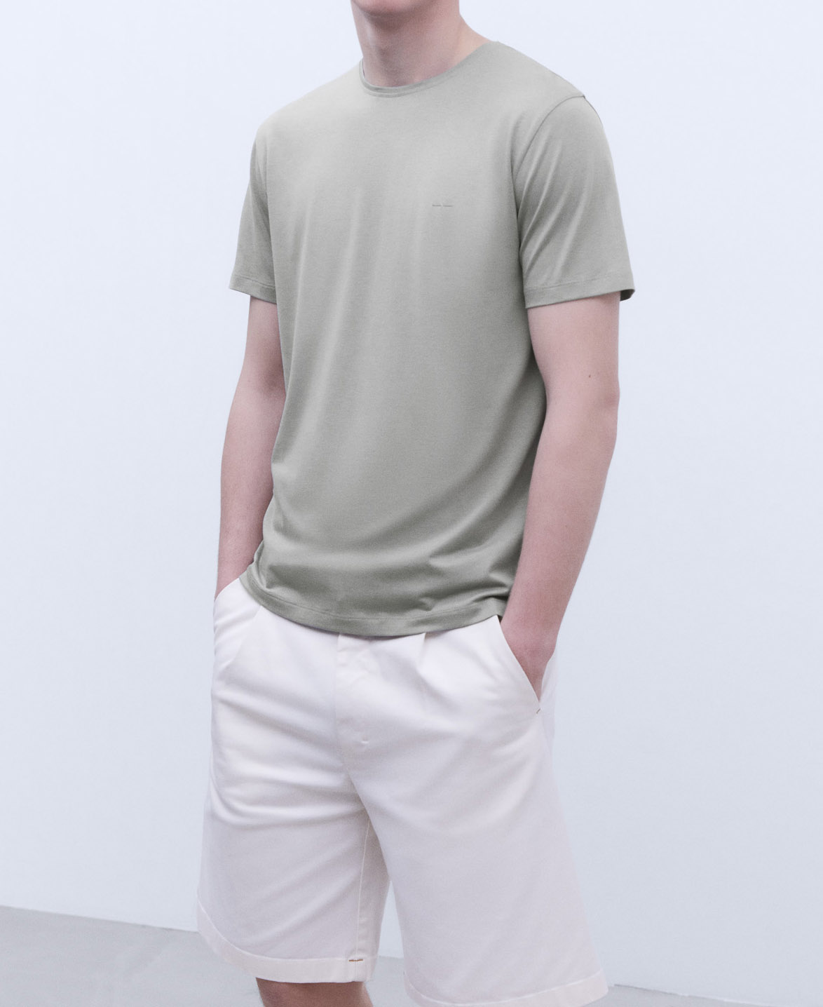 Camiseta regular fit en lyocell algodón image number 0