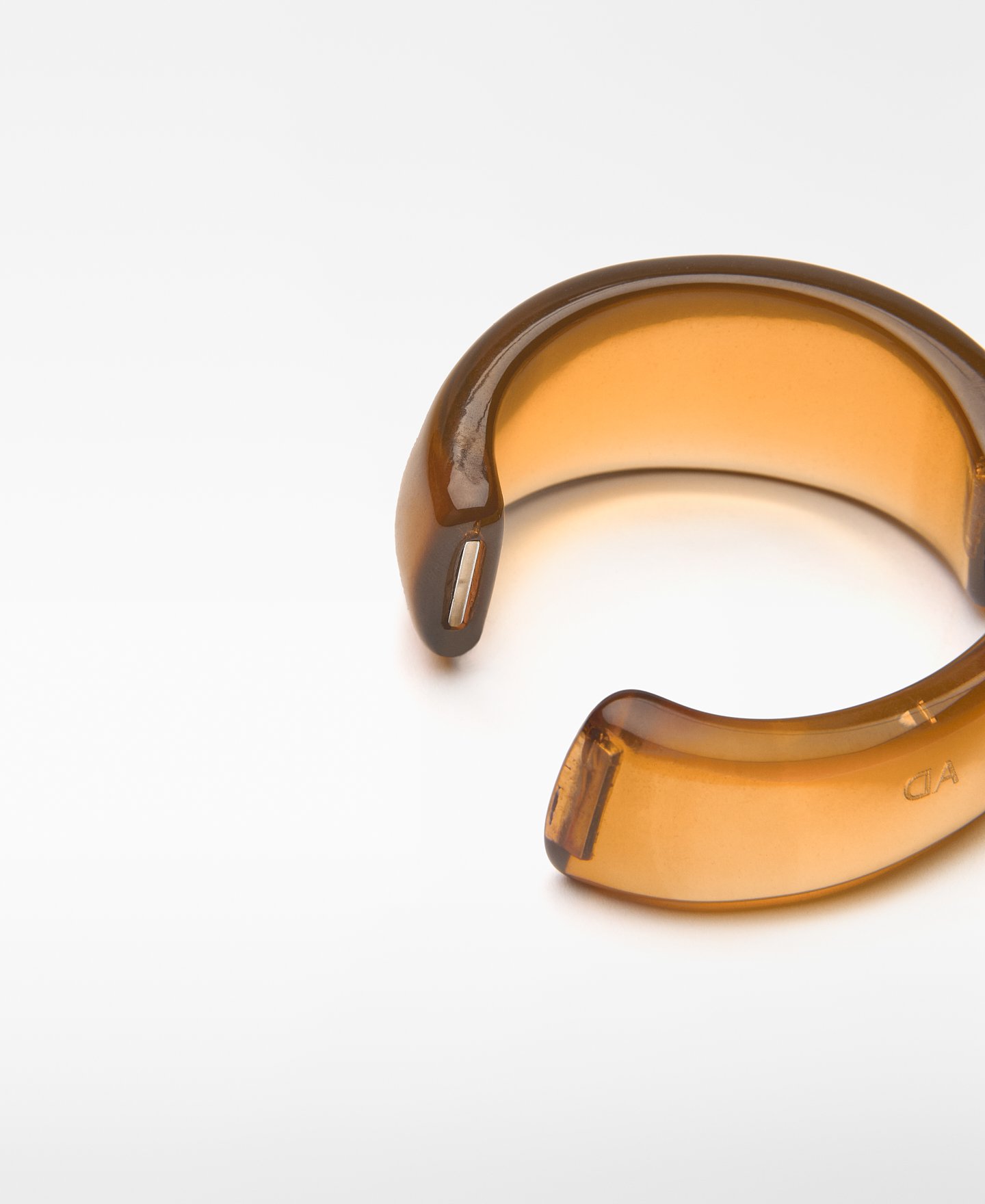 Translucent resin rigid bracelet woman image number 1