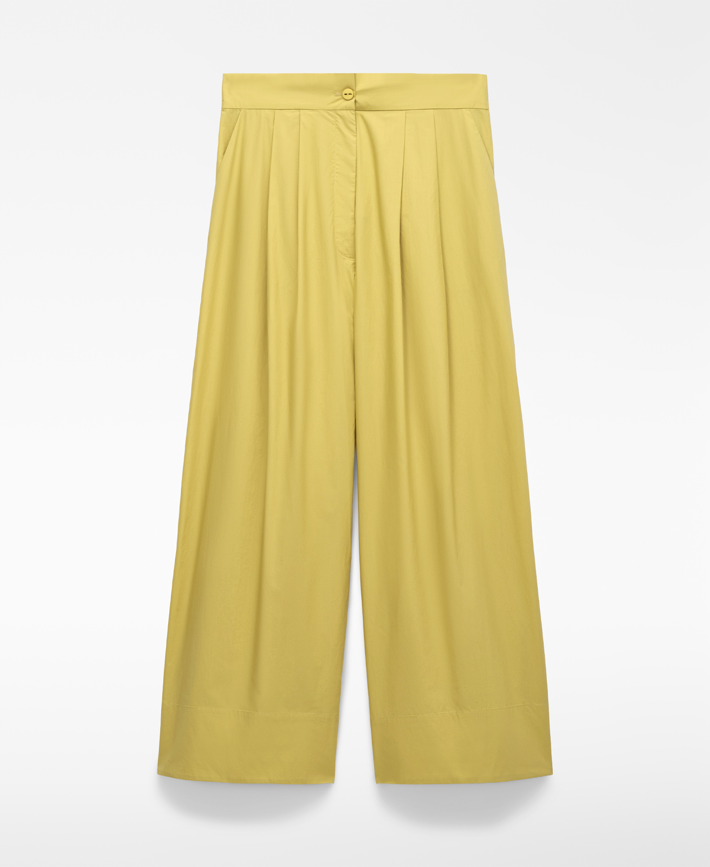Organic cotton double-pleated trousers image number 4