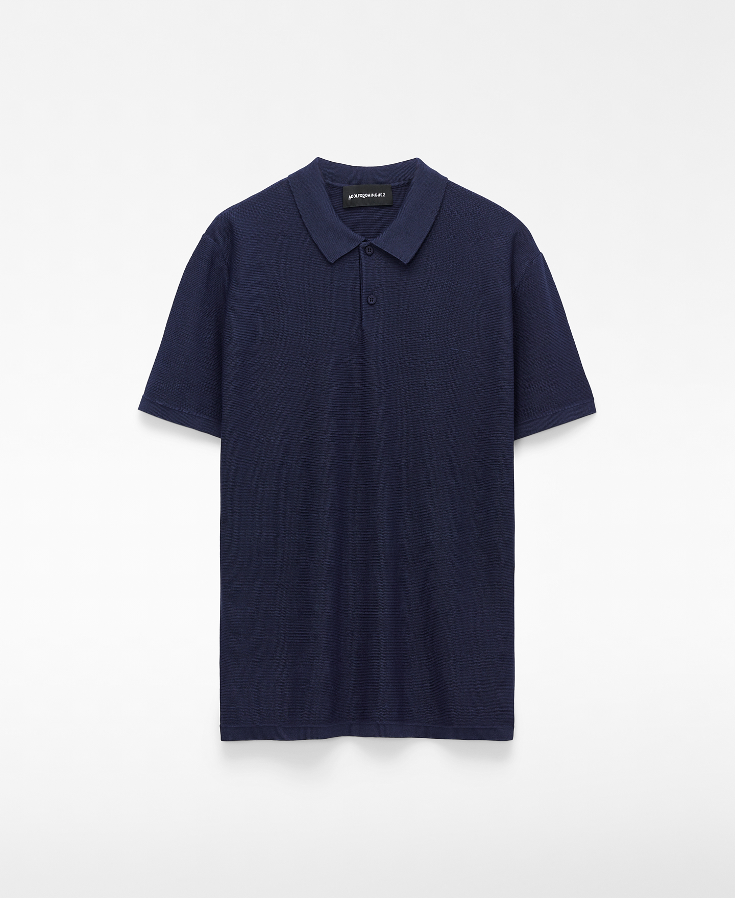 Regular fit structured knit polo shirt image number 4