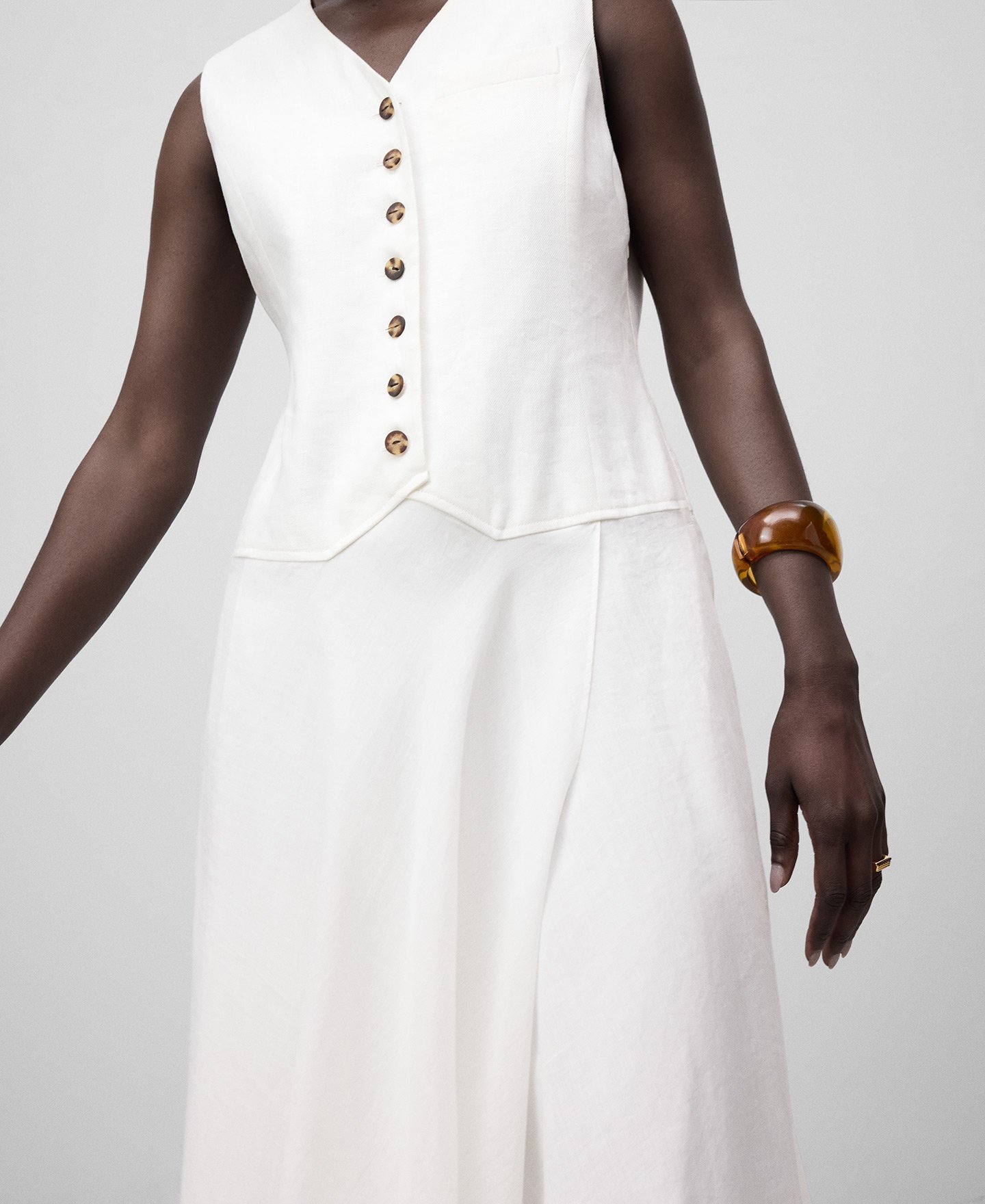 Combined midi dress woman image number 3