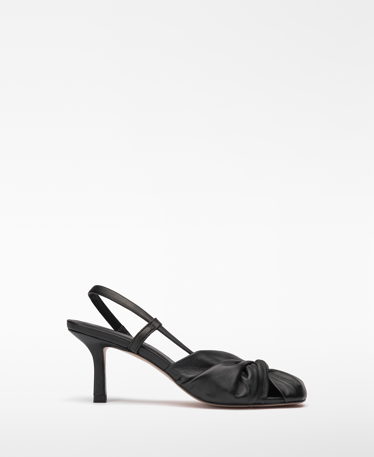 Zapato tac&oacute;n piel fruncida image number 0