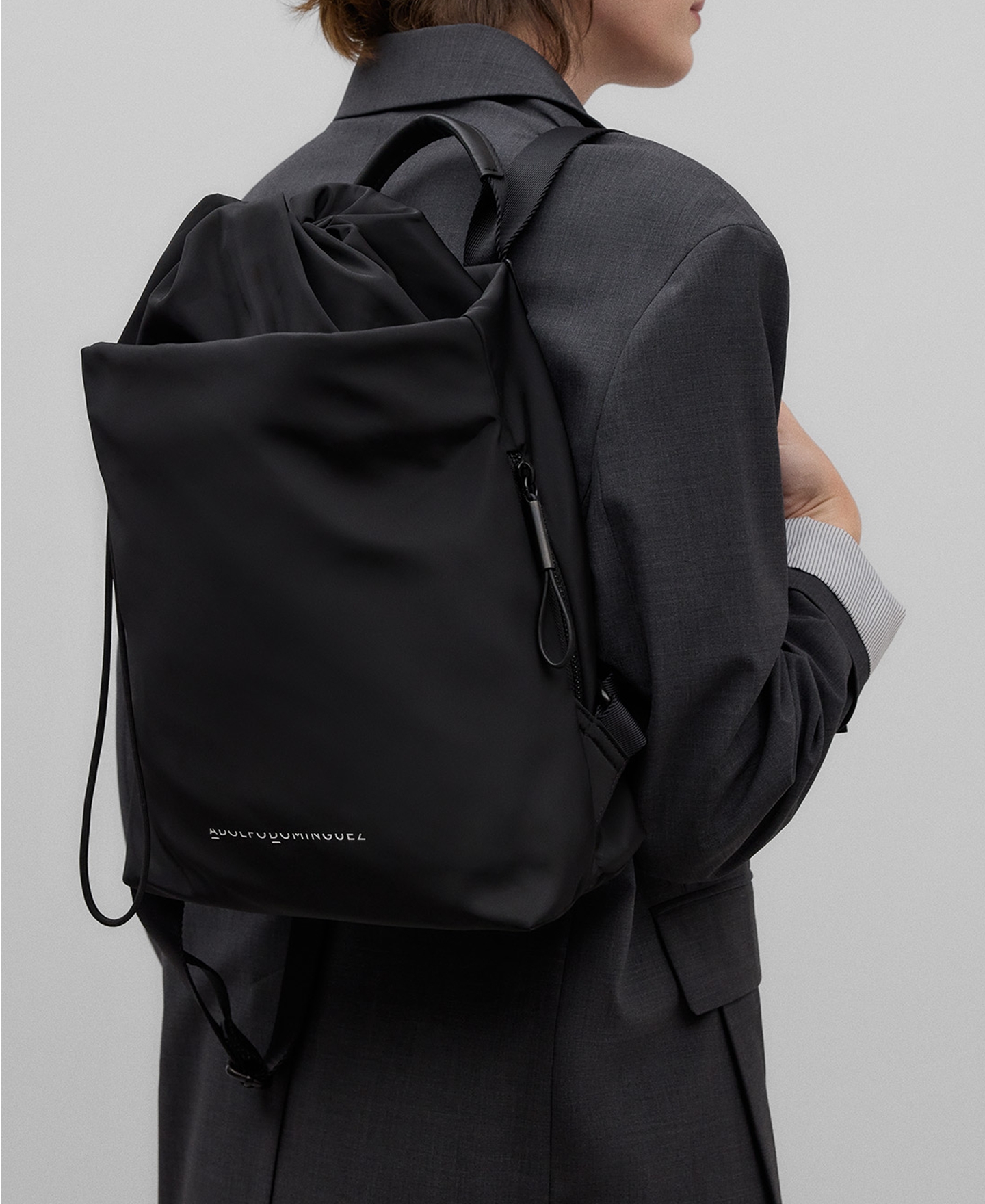 Black medium backpack woman image number 5