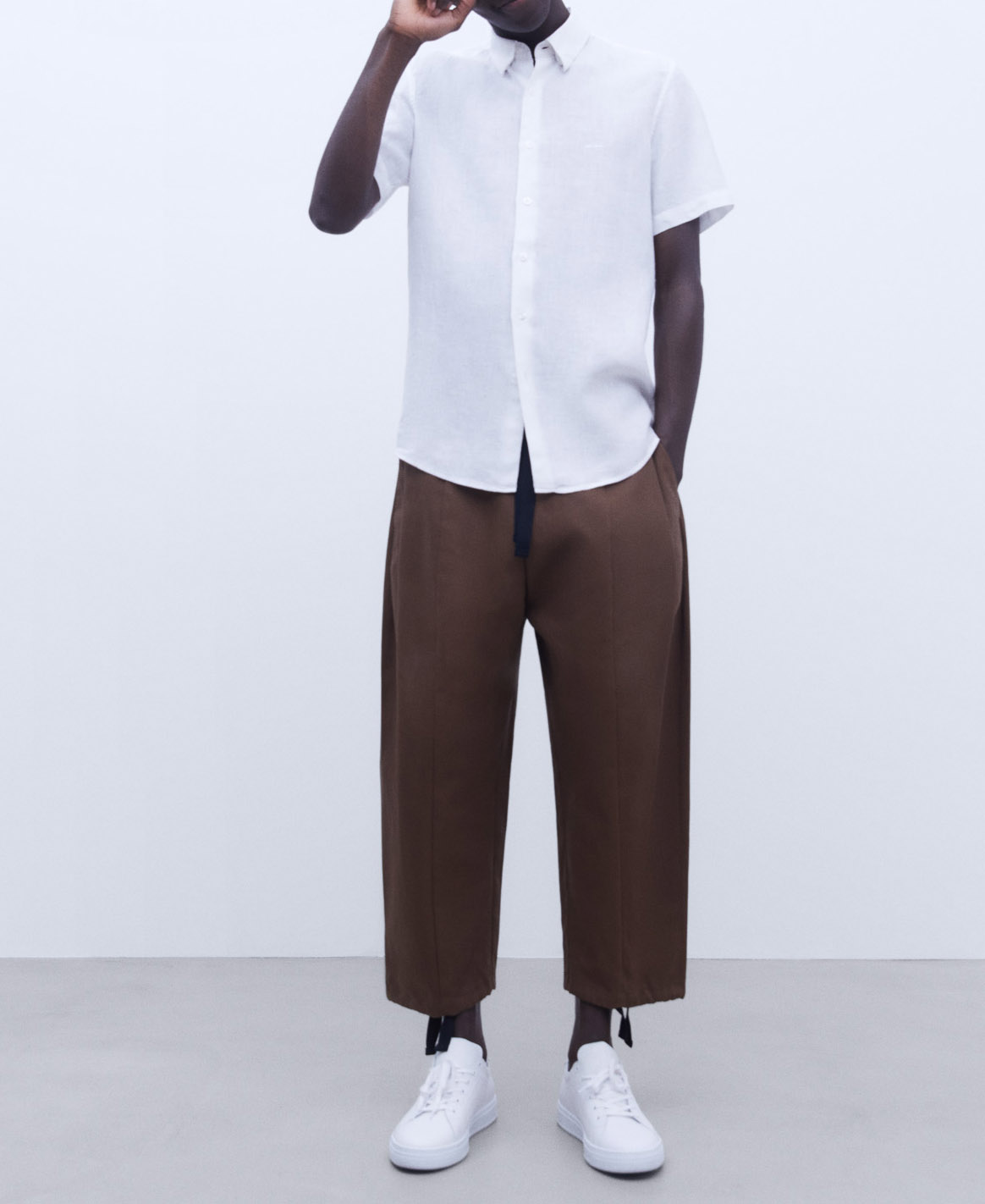 Linen short sleeve shirt image number 1
