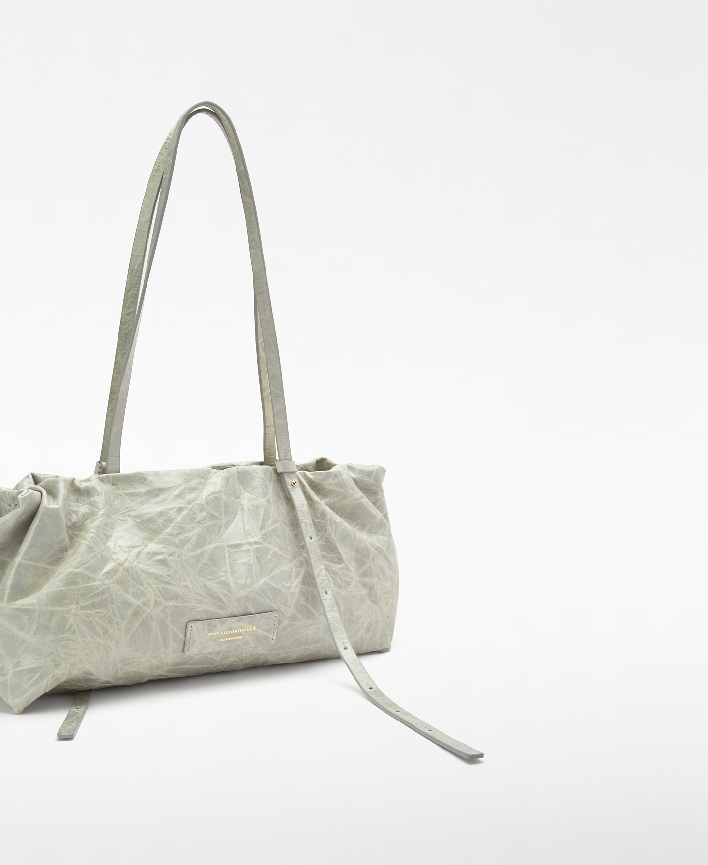 Bolsa de ombro maxi de couro rachado Doce image number 2