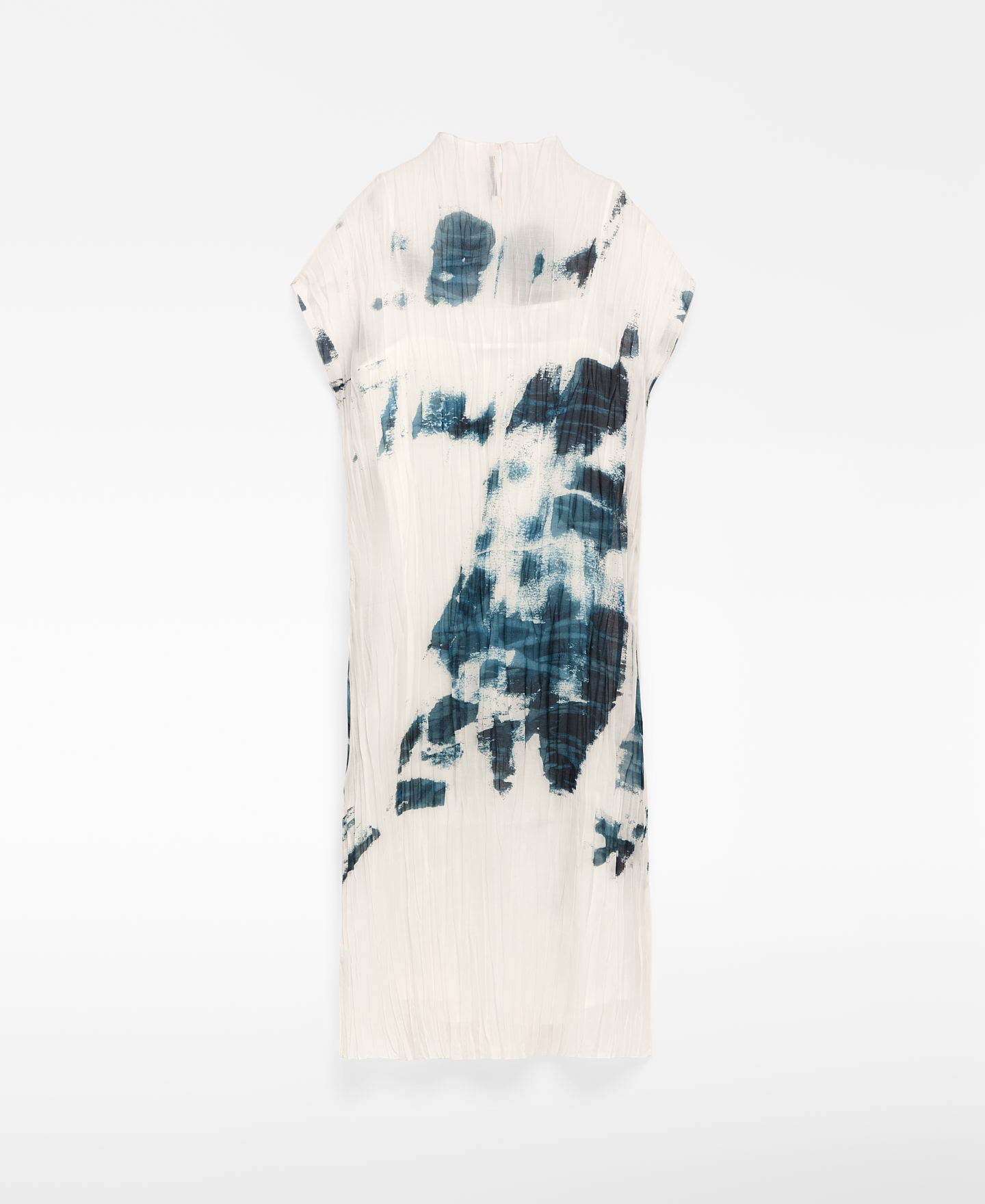 Vestido crinkle estampado mujer image number 5