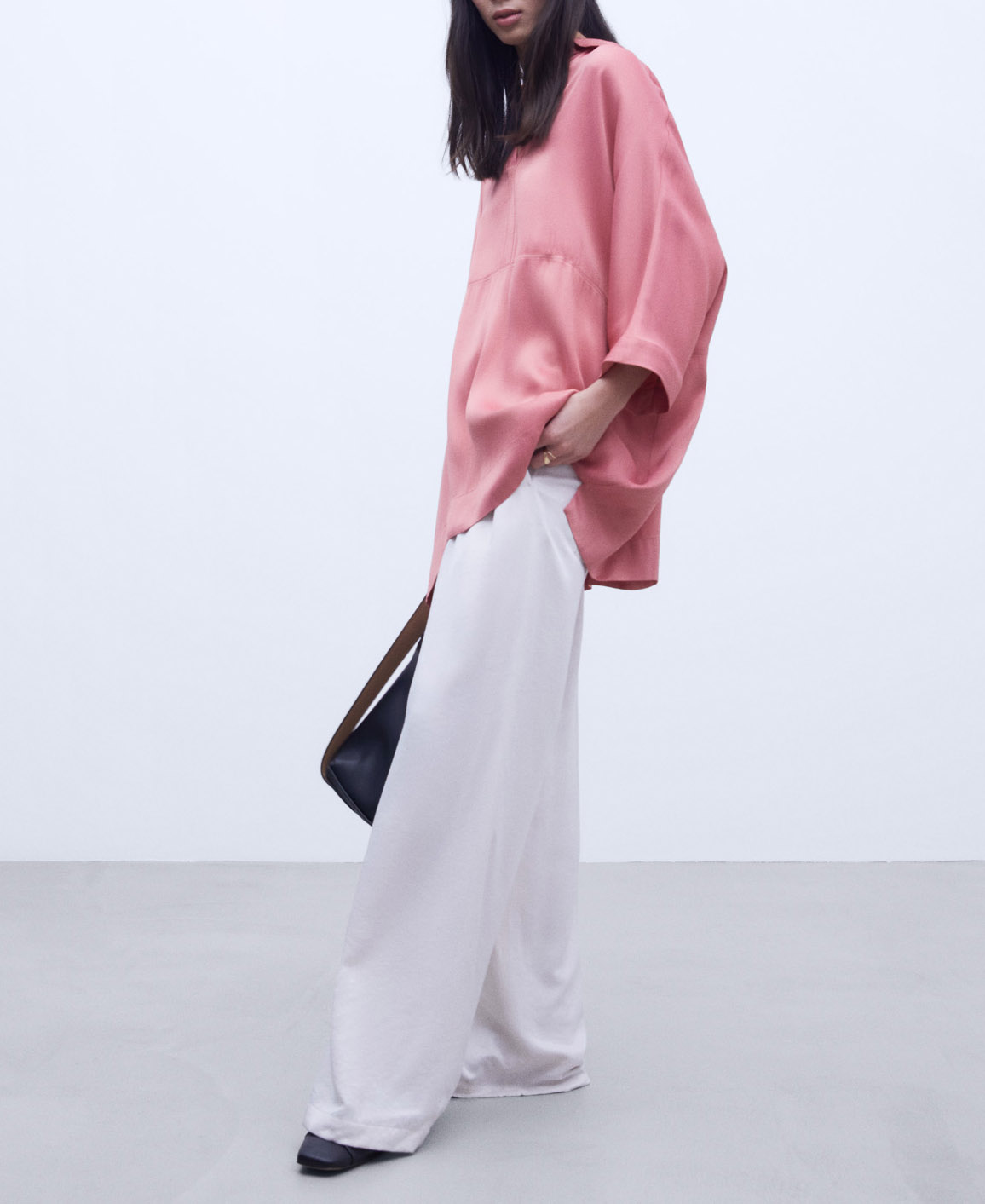 Japanese sleeve fluid shirt image number 1