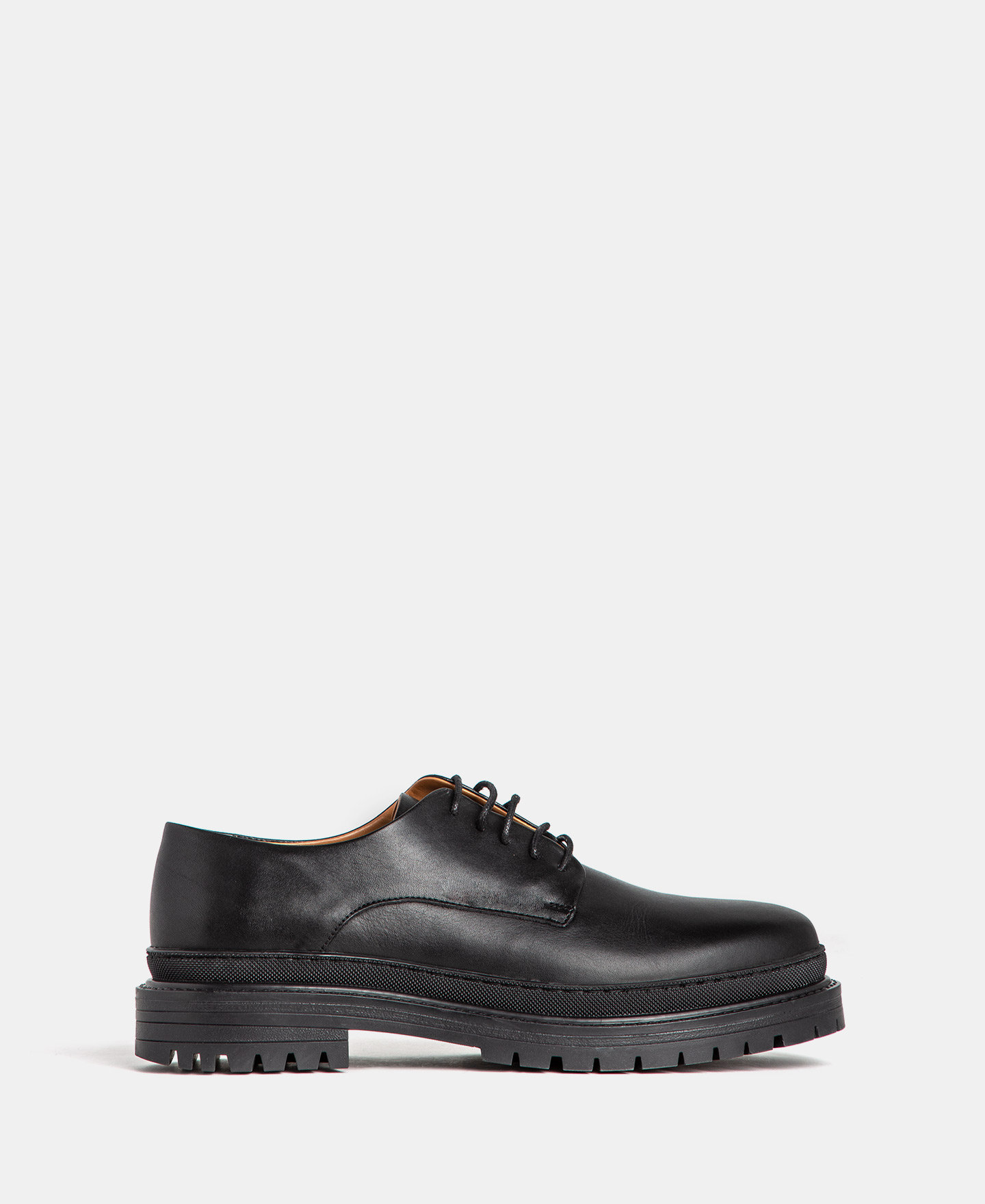 Derby leather shoe image number 0