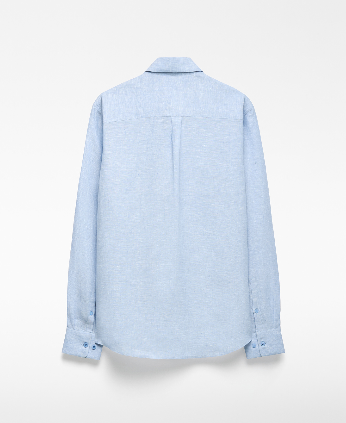Camisa lino europeo cuello solapa hombre image number 5