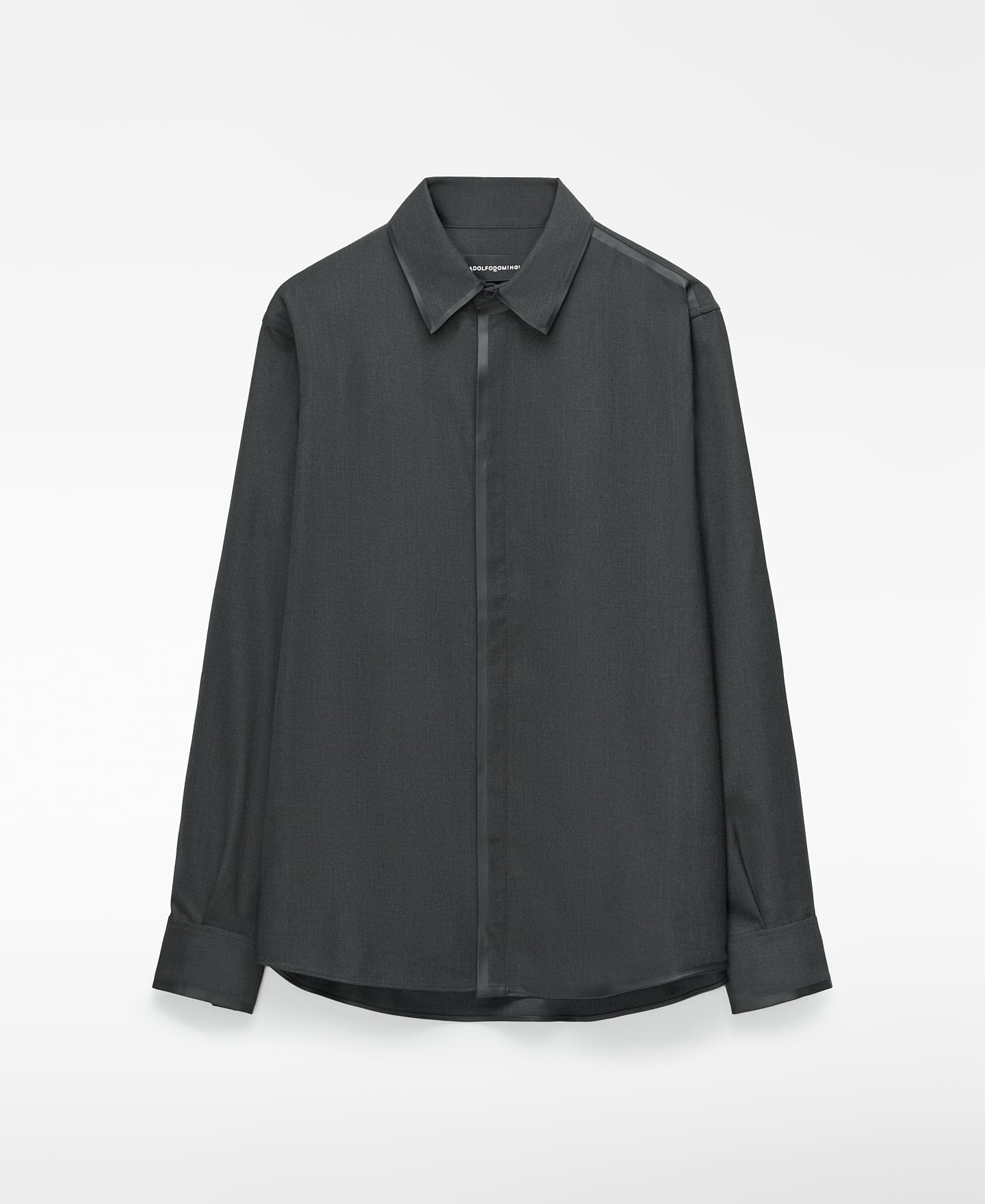 Melange shirt with satin-finish trims image number 4