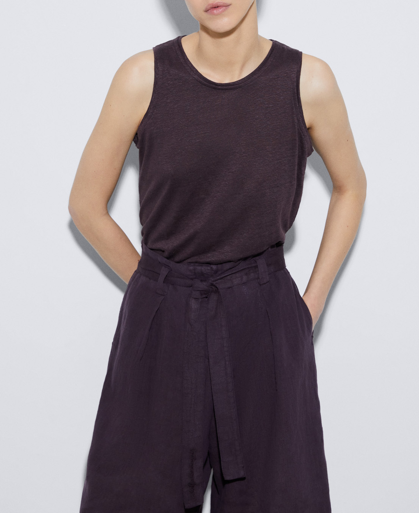 Linen tank top image number 0
