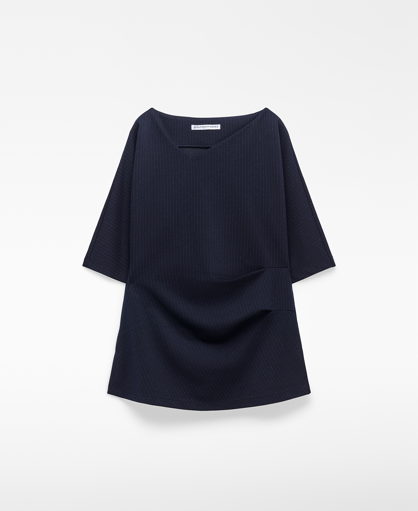 Draped striped top woman image number 4