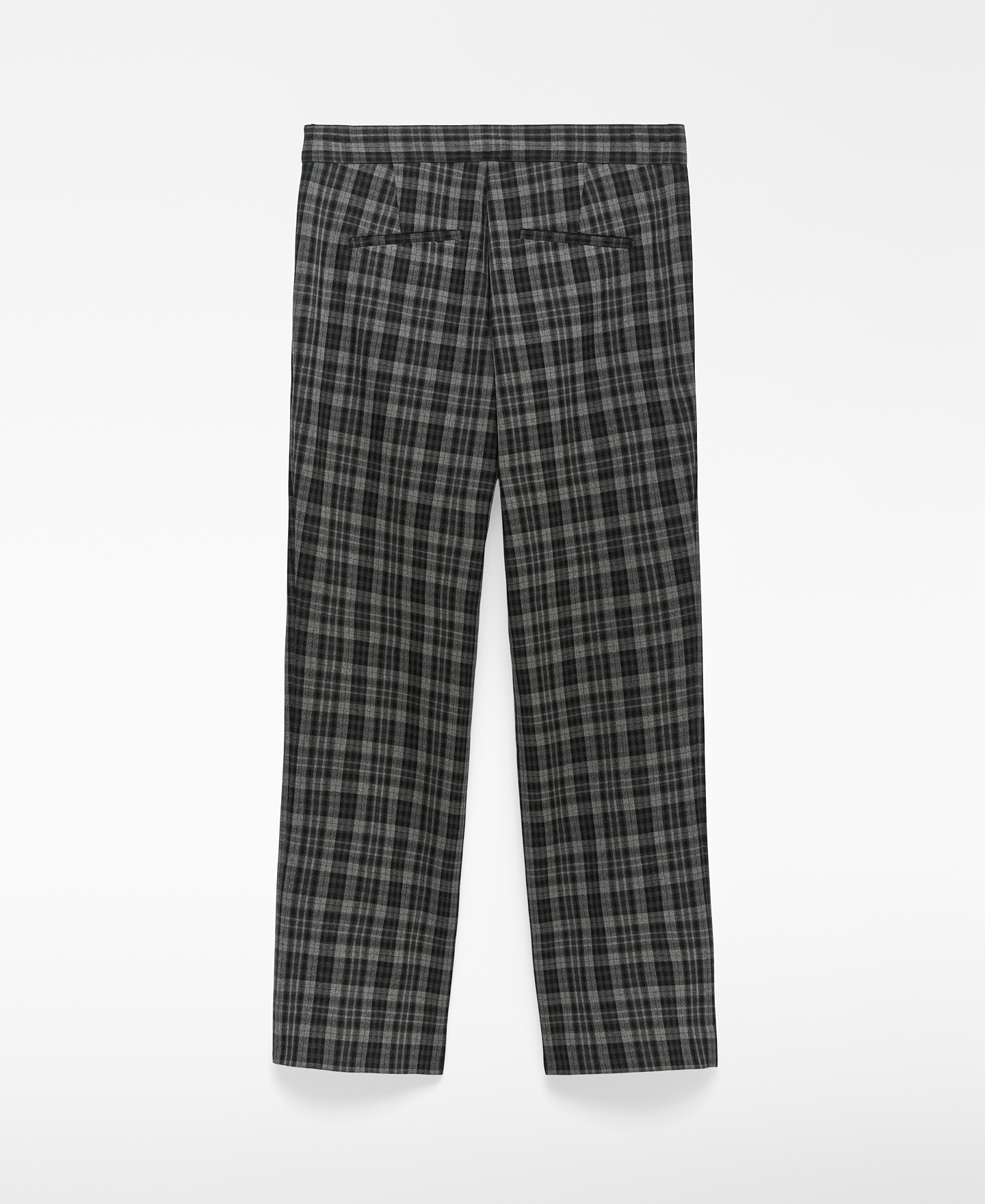 Slim fit checkered trousers woman image number 5