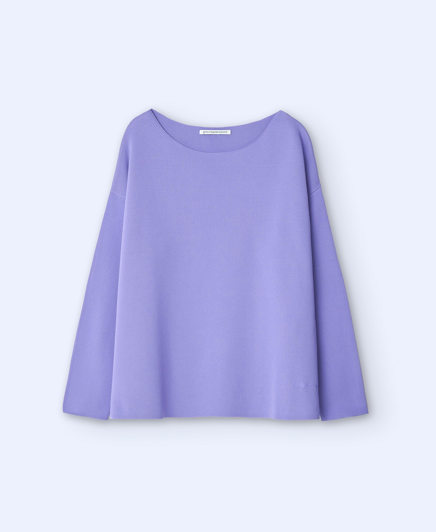Jersey en punto con escote barco image number 4