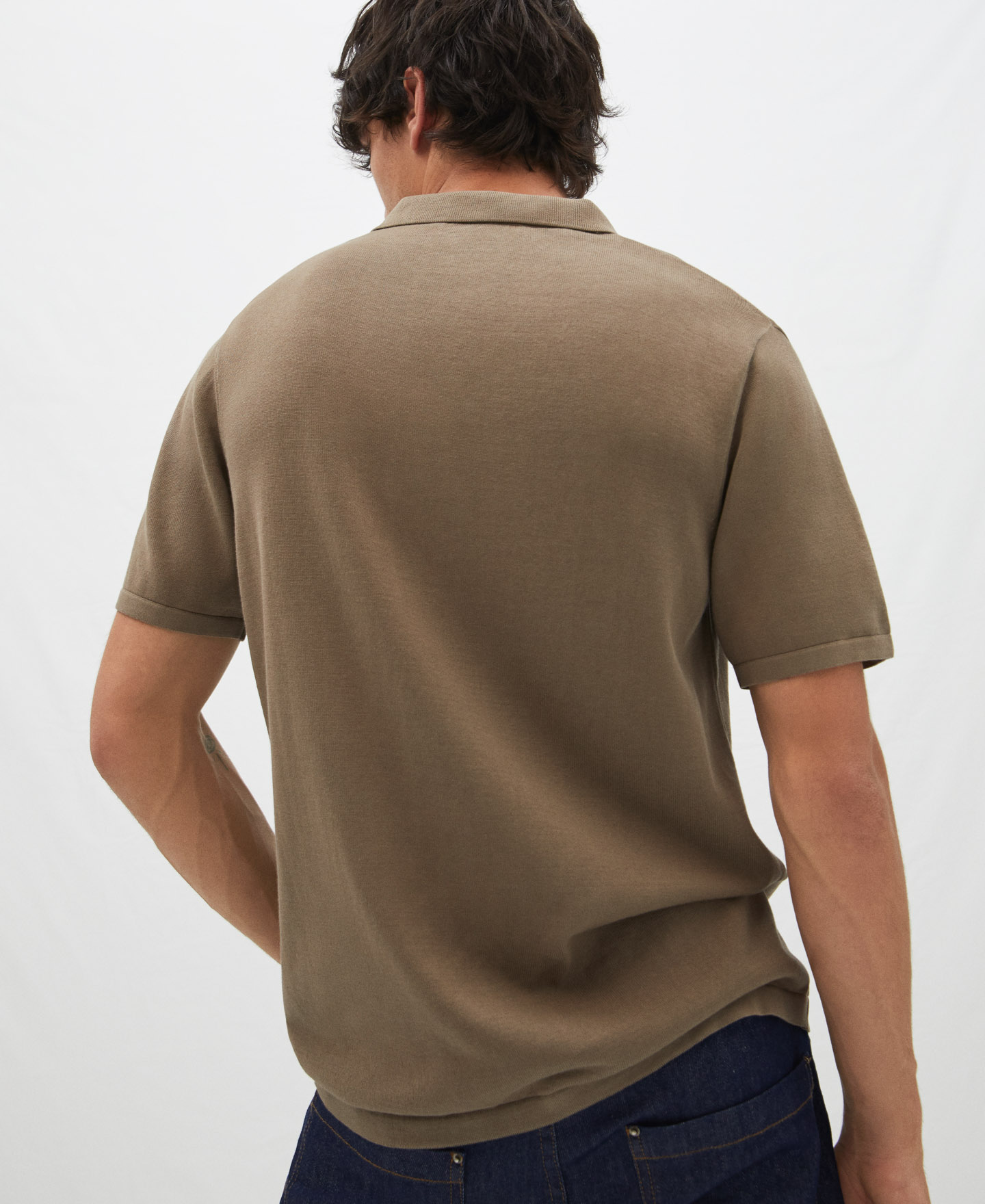 Two button polo shirt in organic cotton image number 2