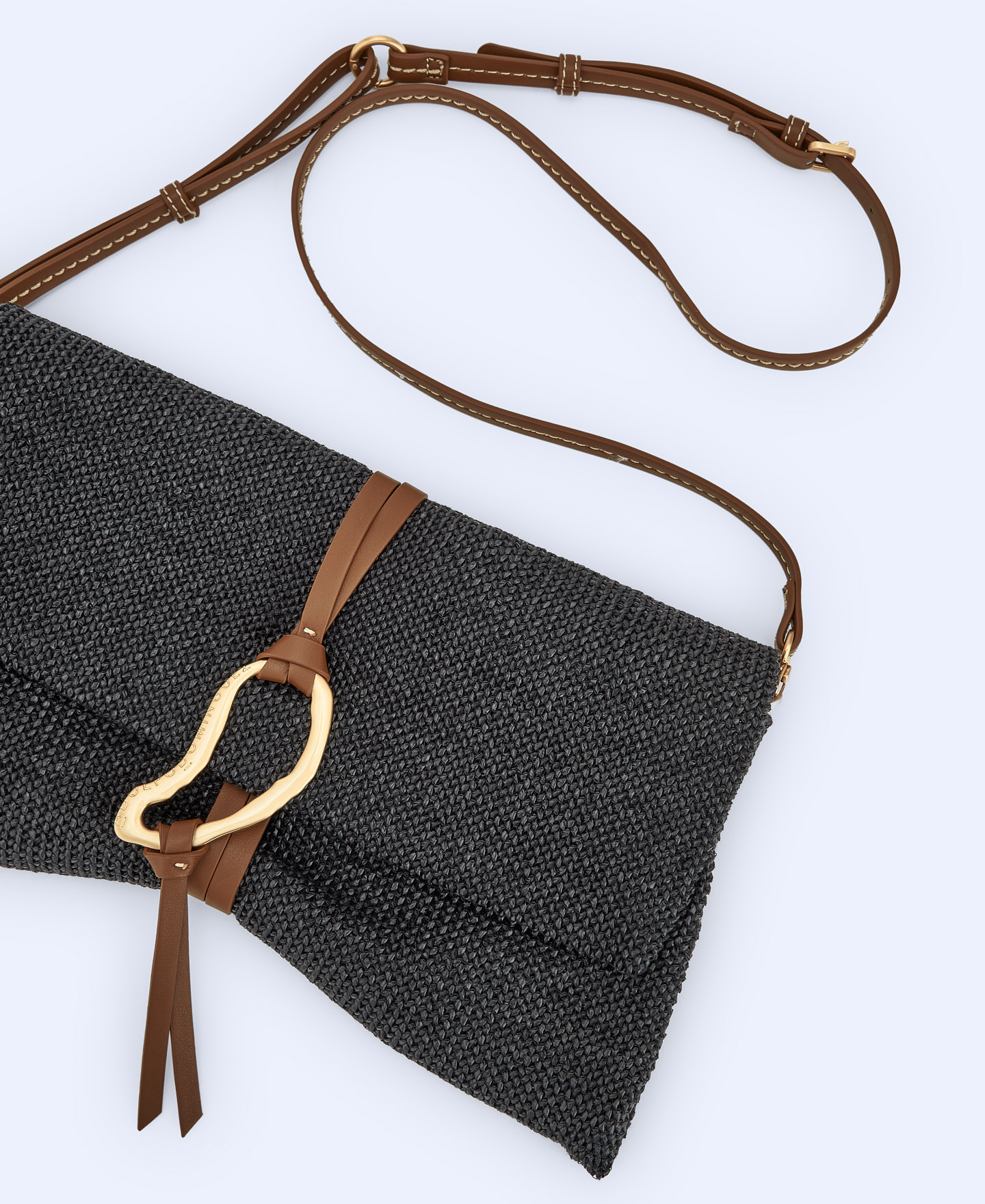 Braided fabric handbag image number 2