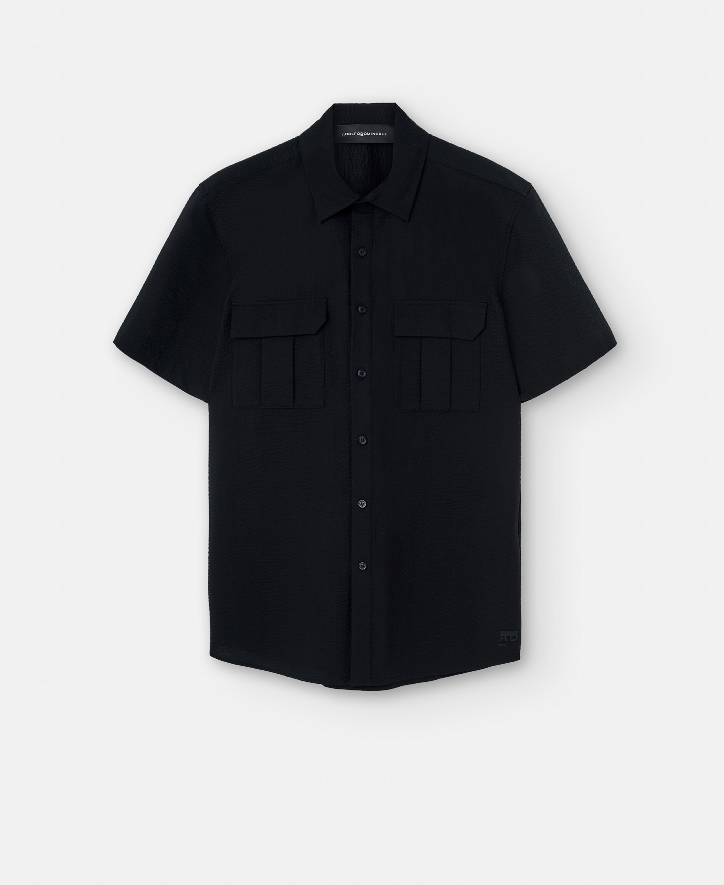 Cotton seersucker short sleeve shirt image number 4
