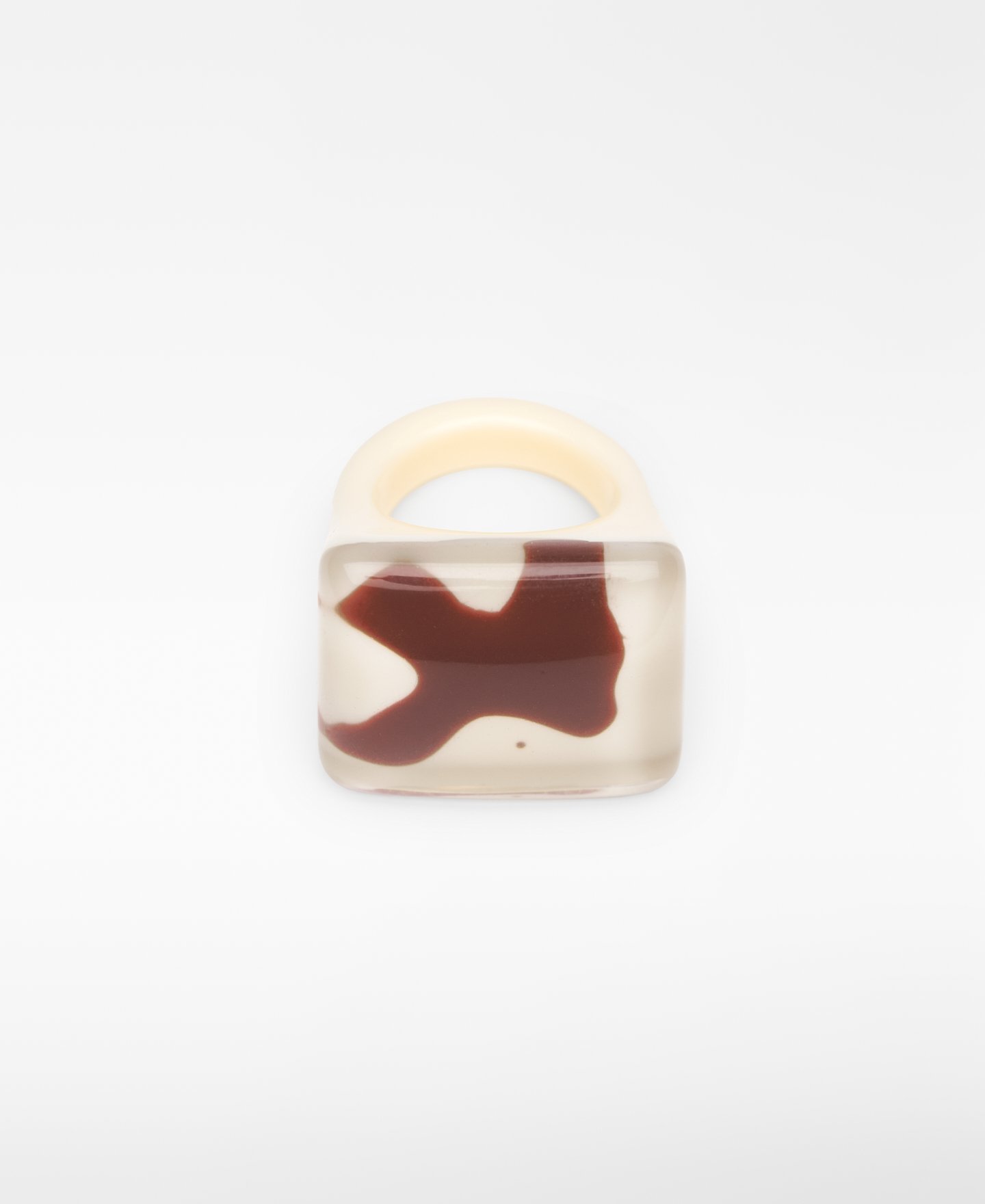 Marbled resin maxi ring image number 0
