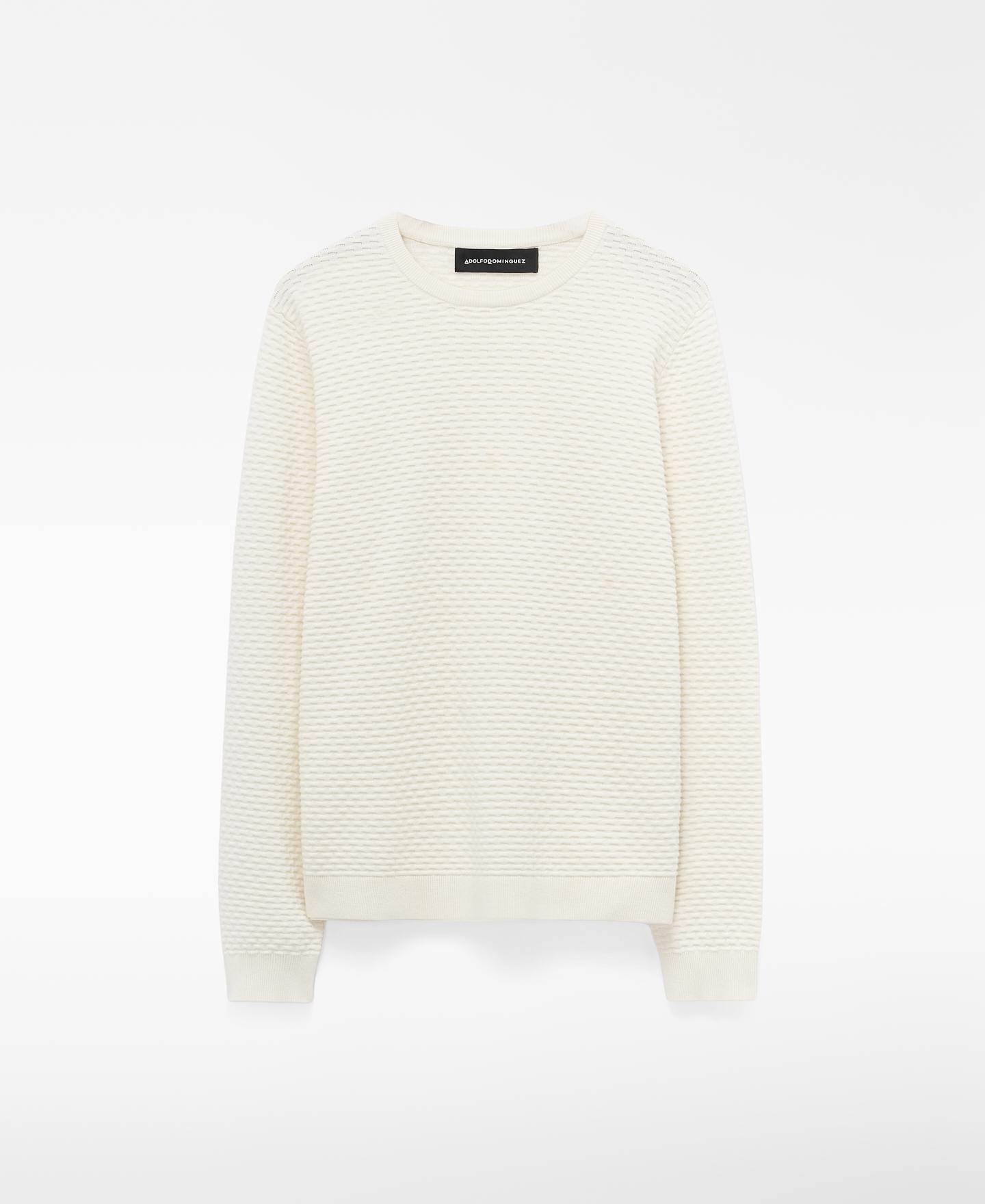 Organic cotton structured knit sweater image number 6