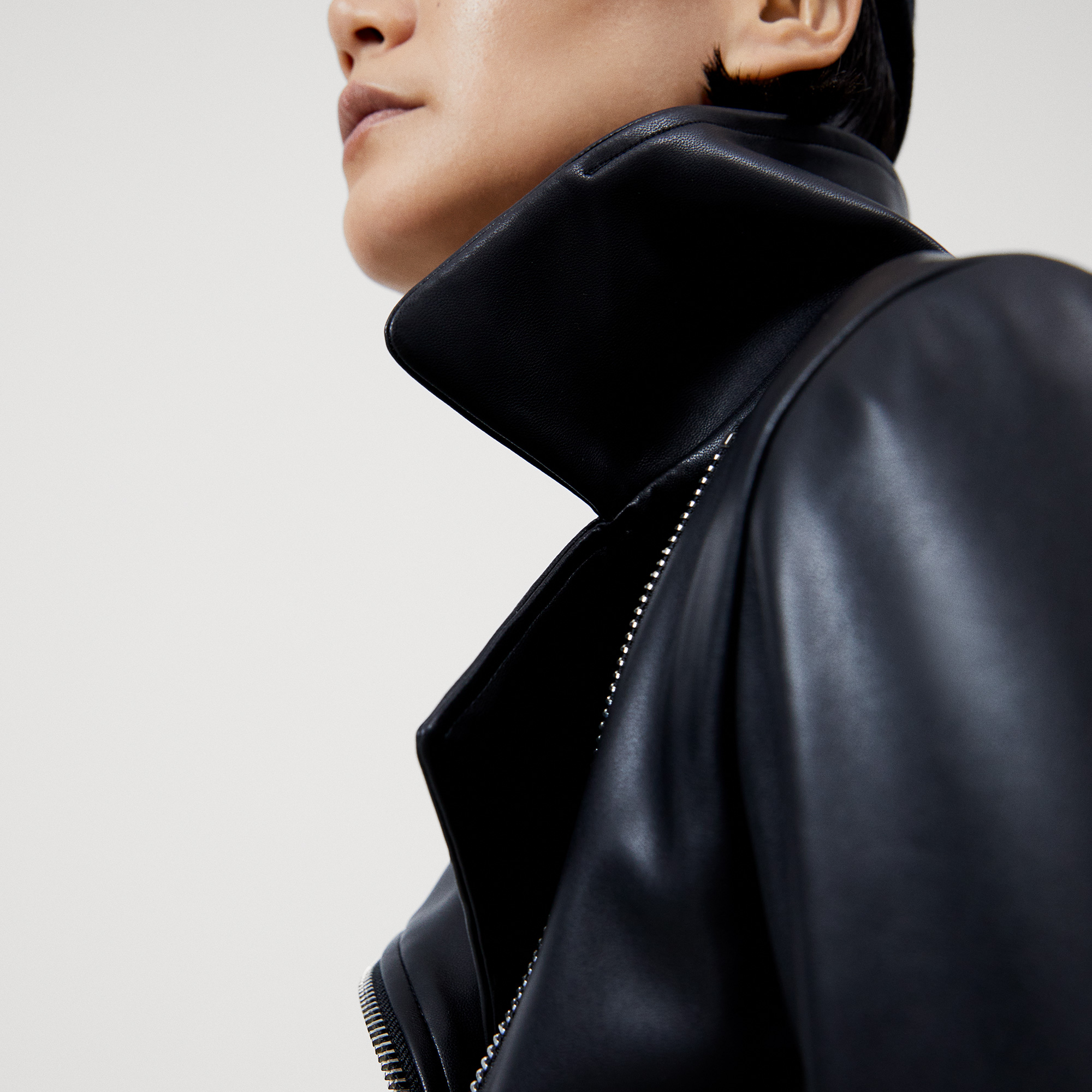 Recycled polyester biker jacket image number 4