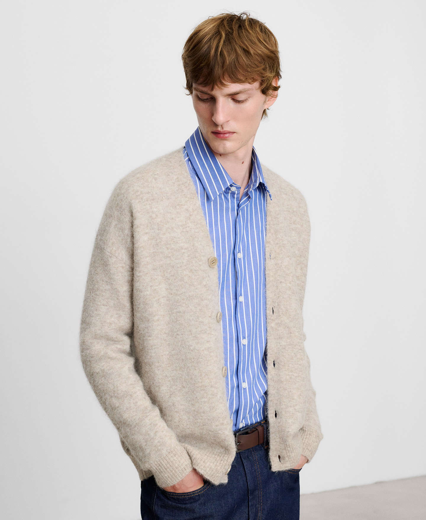 Alpaca blend knit cardigan image number 0