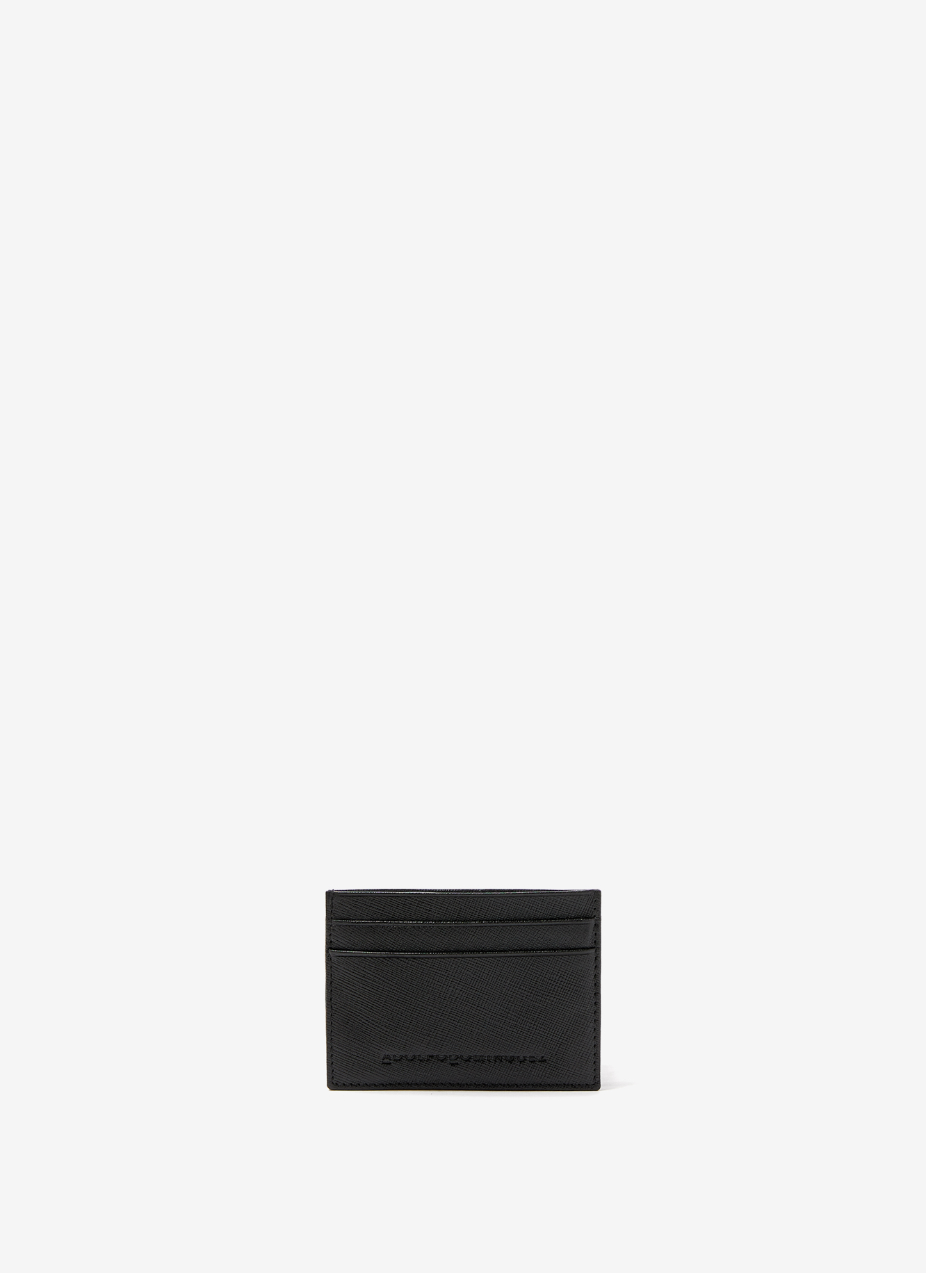 Saffiano leather rectangular card holder image number 0