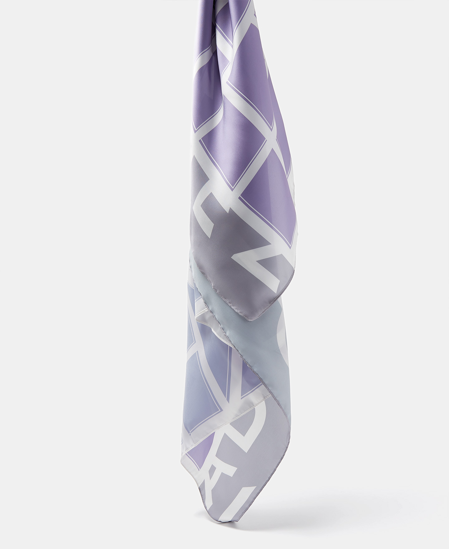 Straight printed foulard with logo image number 3