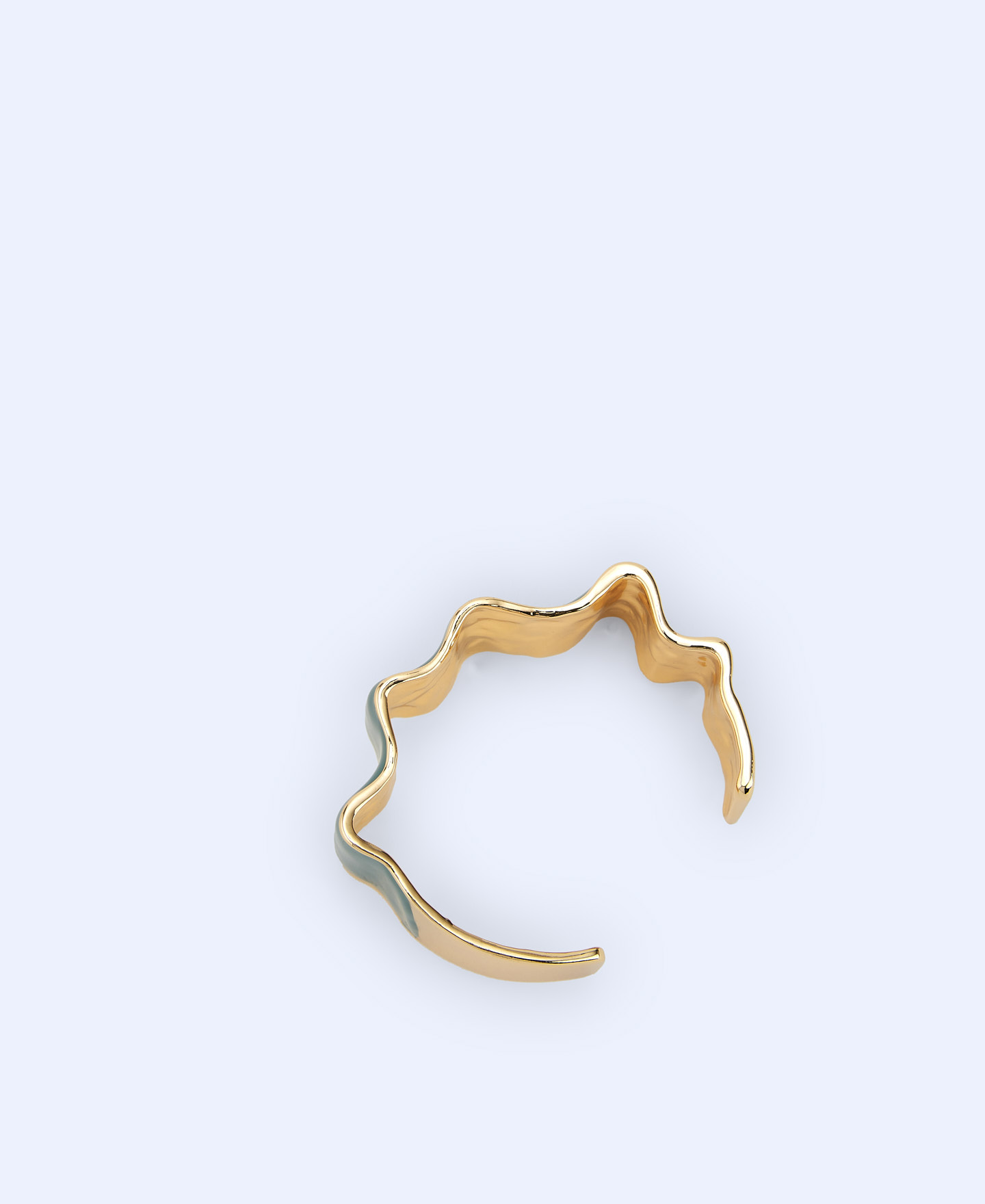 Pulsera pliegues en zinc y resina image number 2