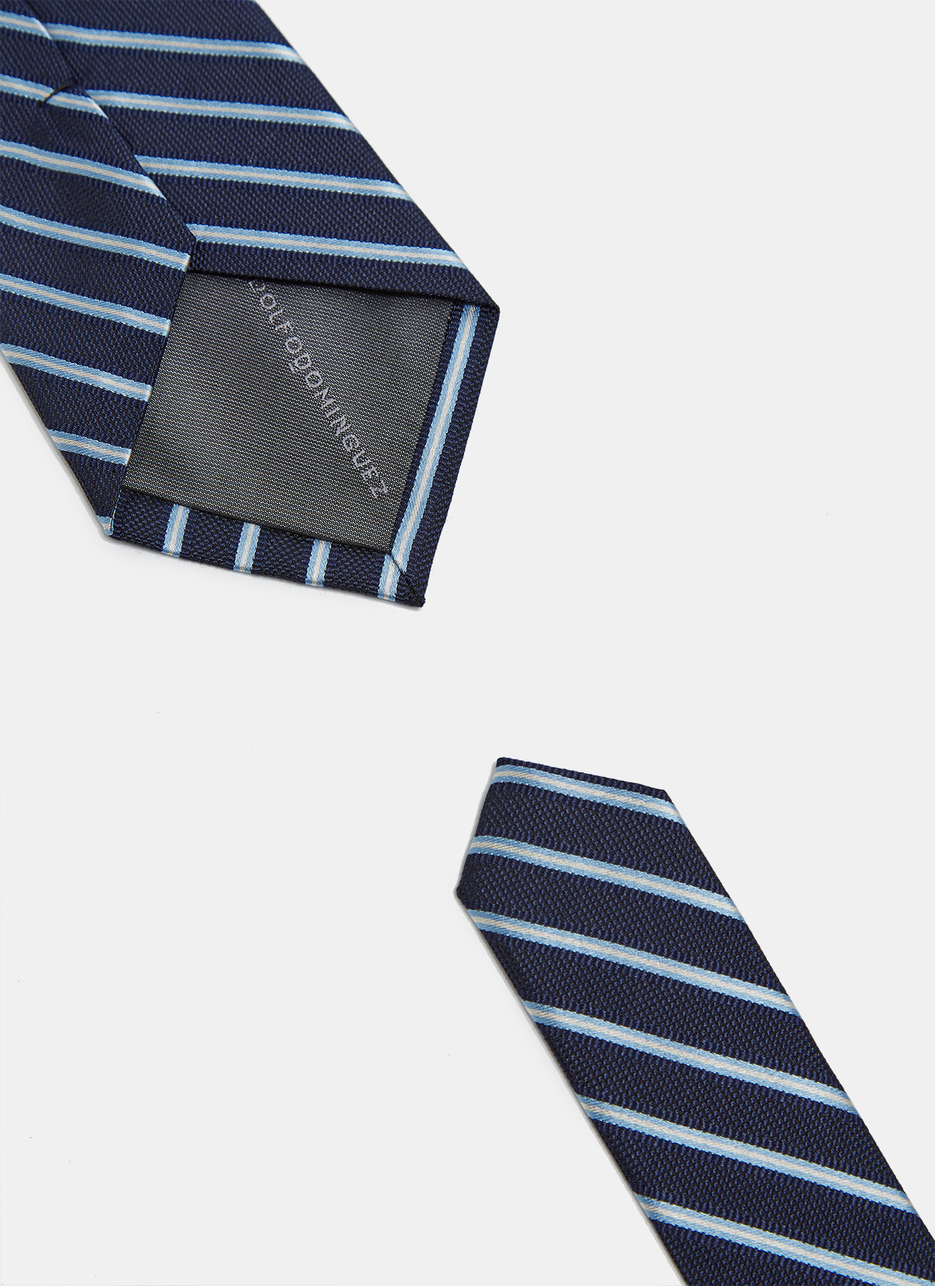 Silk tie with striped design image number 1