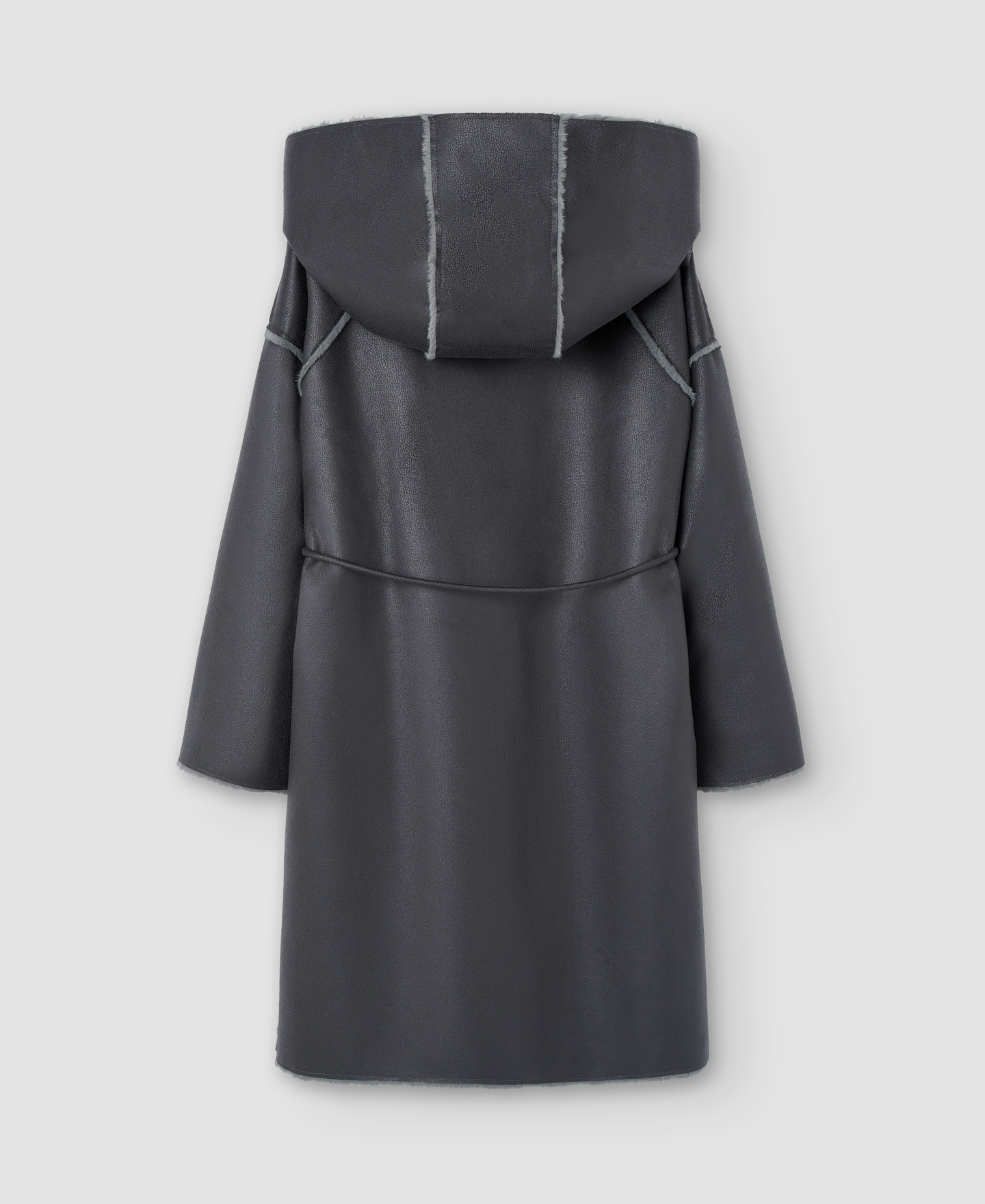 Midi hooded coat image number 5