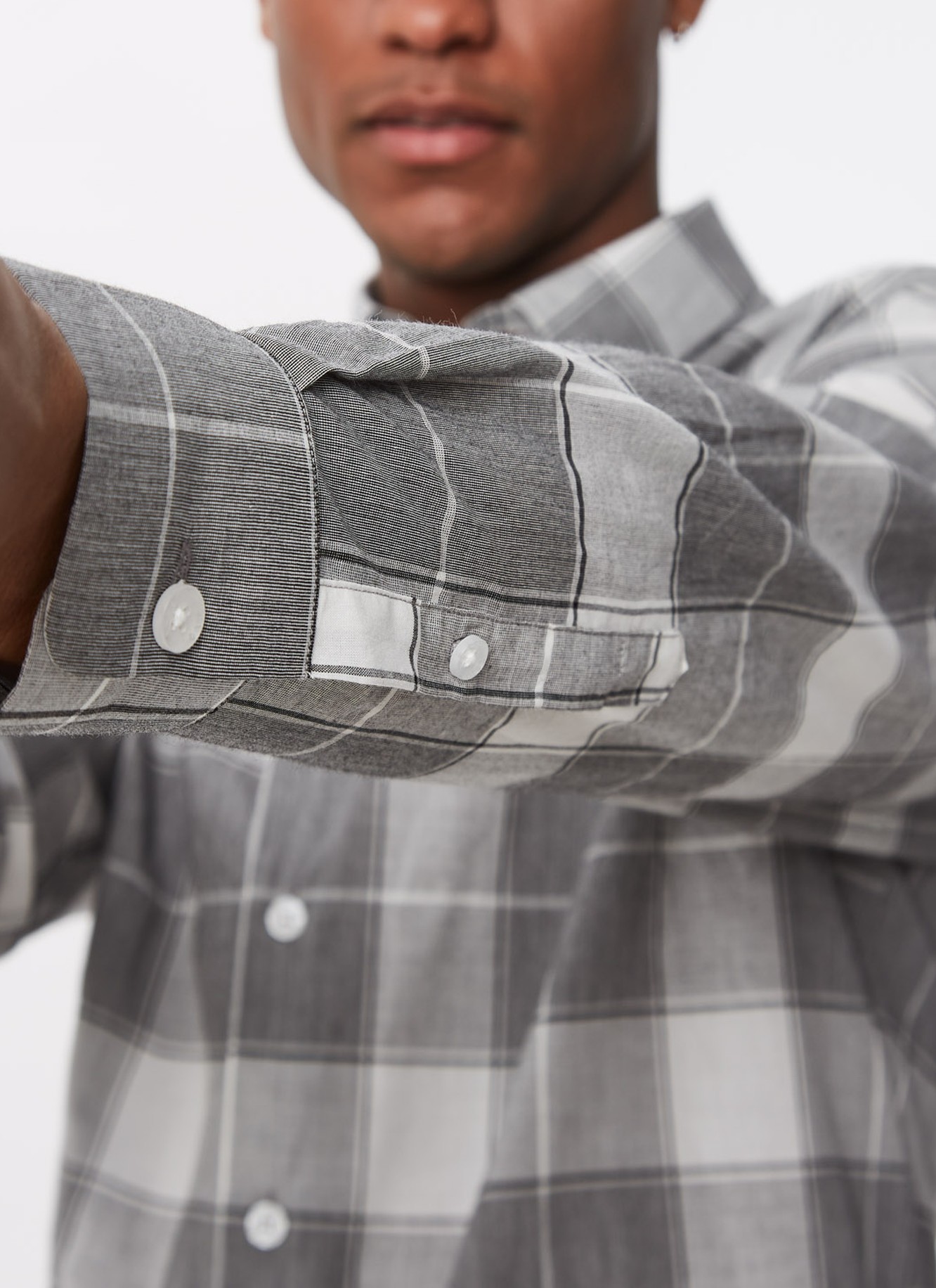 Checked shirt with logo image number 1