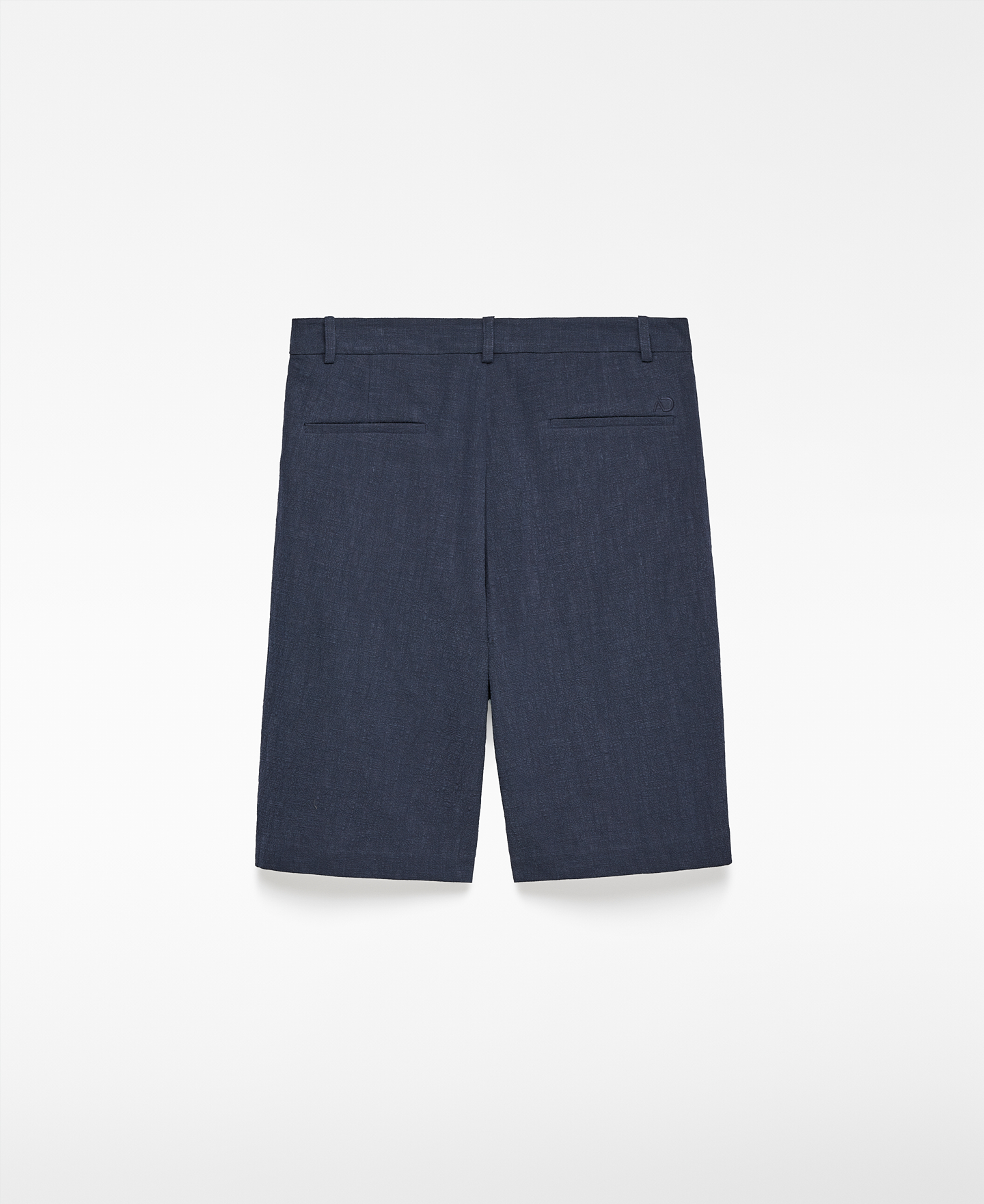 Bermuda ramio algodón hombre azul oscuro image number 5